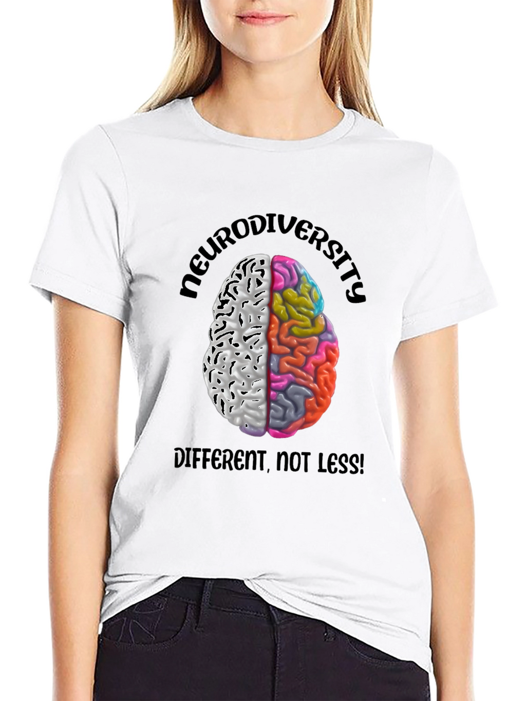 Neurodiversity Brain T-Shirt: Different Not Less!
