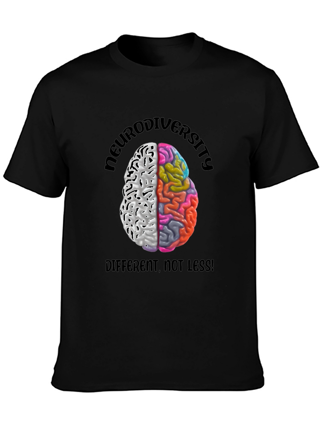 Neurodiversity Brain T-Shirt: Different Not Less!