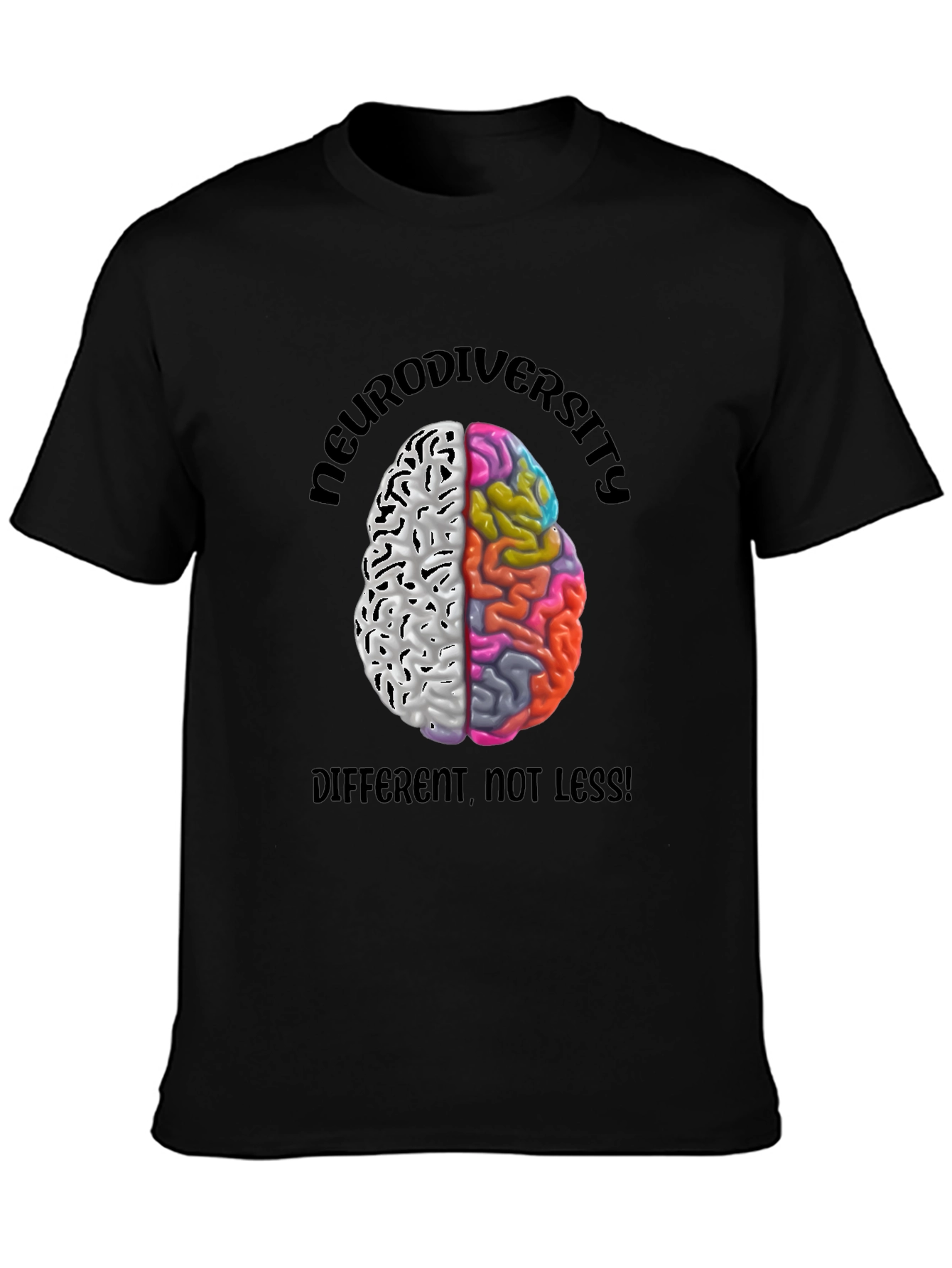 Neurodiversity Brain T-Shirt: Different Not Less!