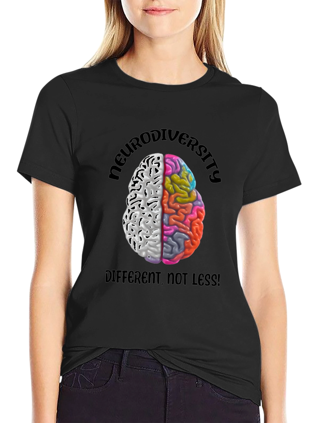 Neurodiversity Brain T-Shirt: Different Not Less!