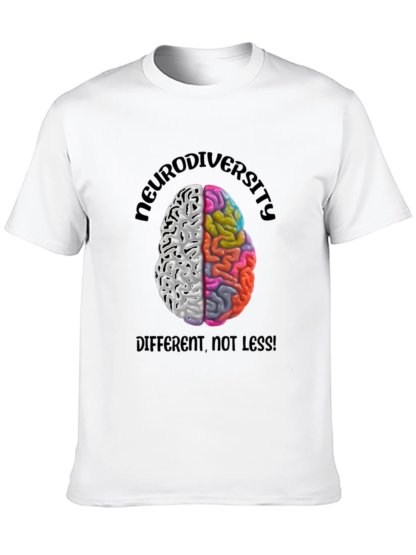 Neurodiversity Brain T-Shirt: Different Not Less!