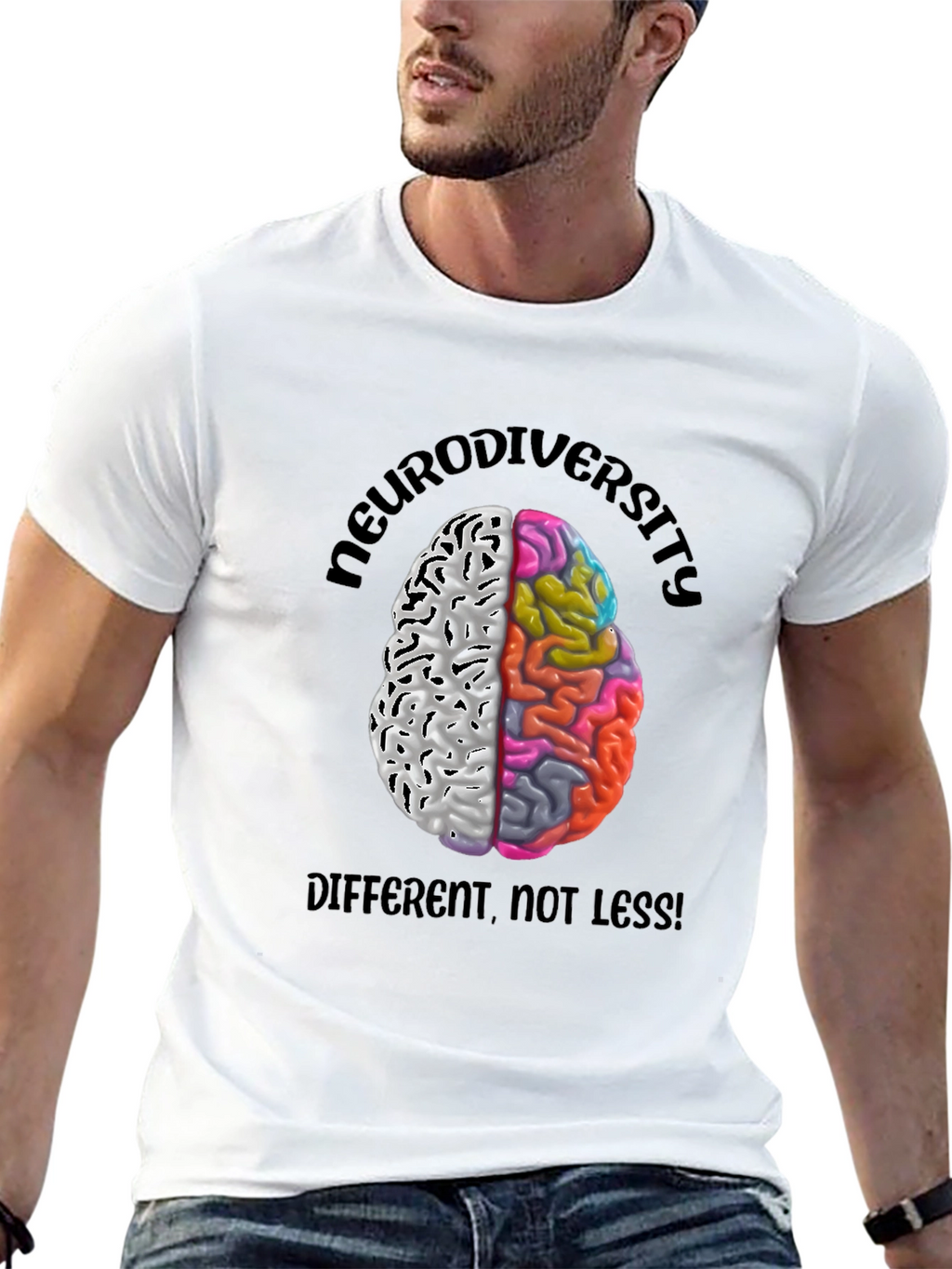 Neurodiversity Brain T-Shirt: Different Not Less!