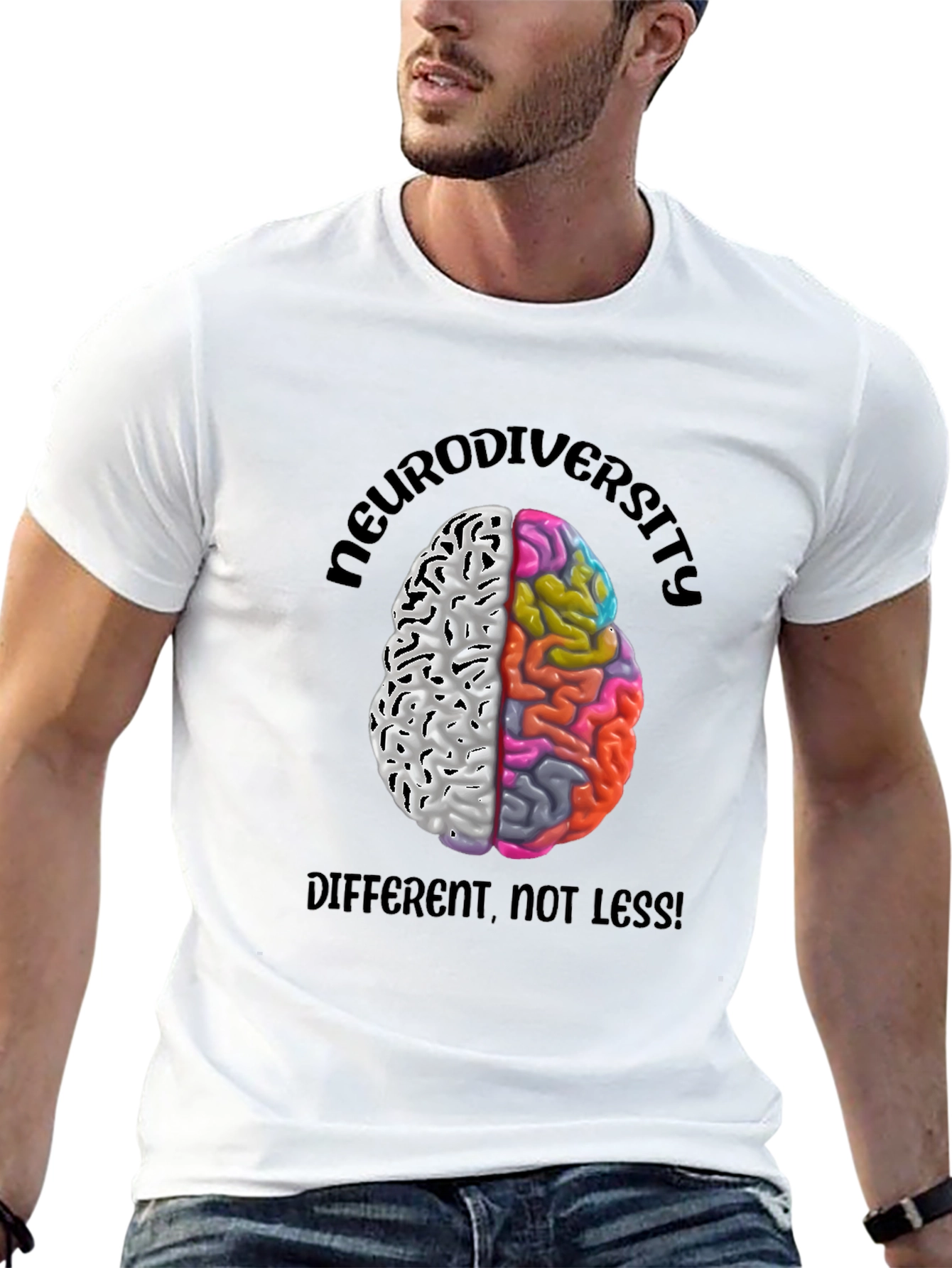 Neurodiversity Brain T-Shirt: Different Not Less!