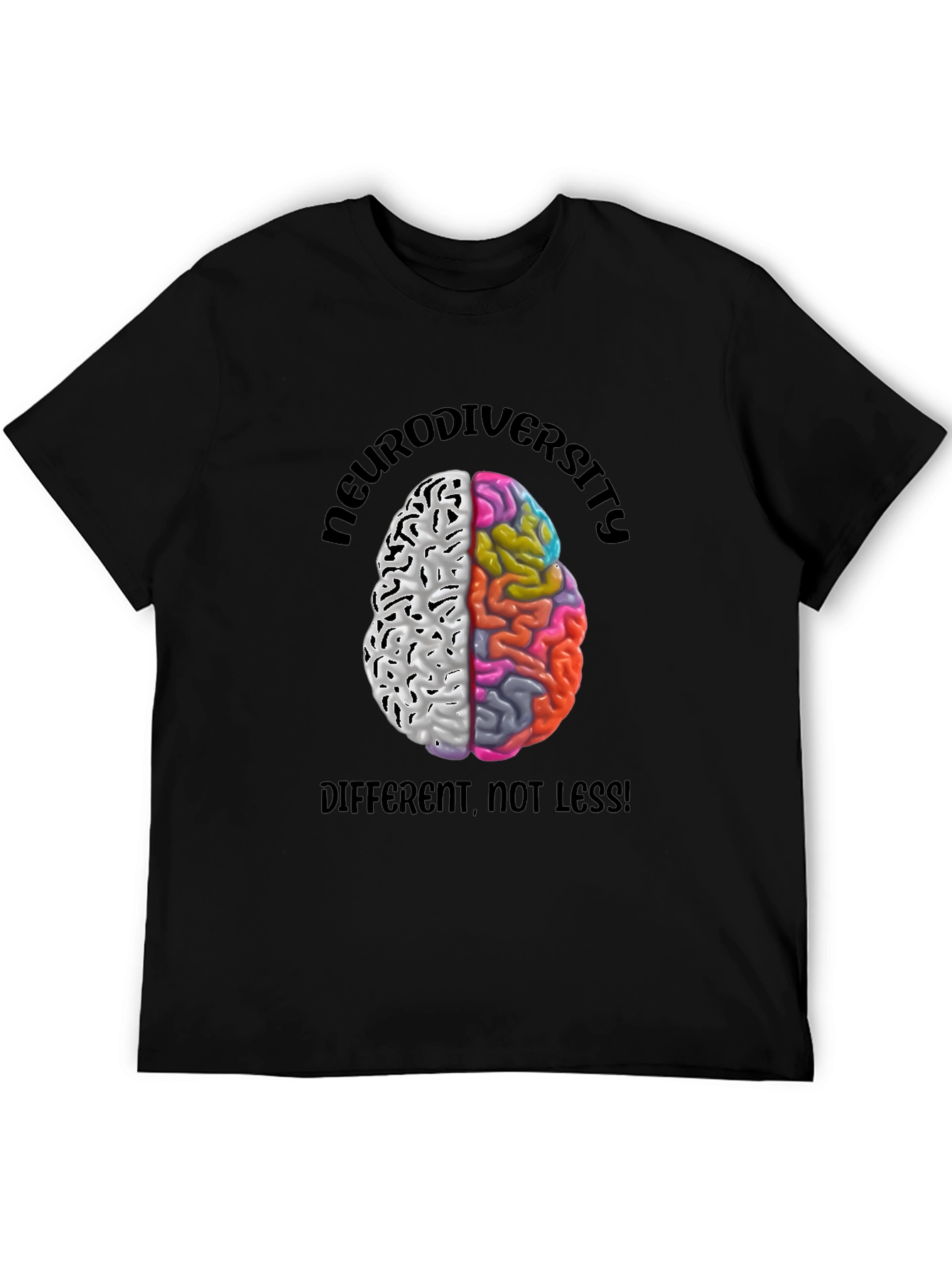 Neurodiversity Brain T-Shirt: Different Not Less!