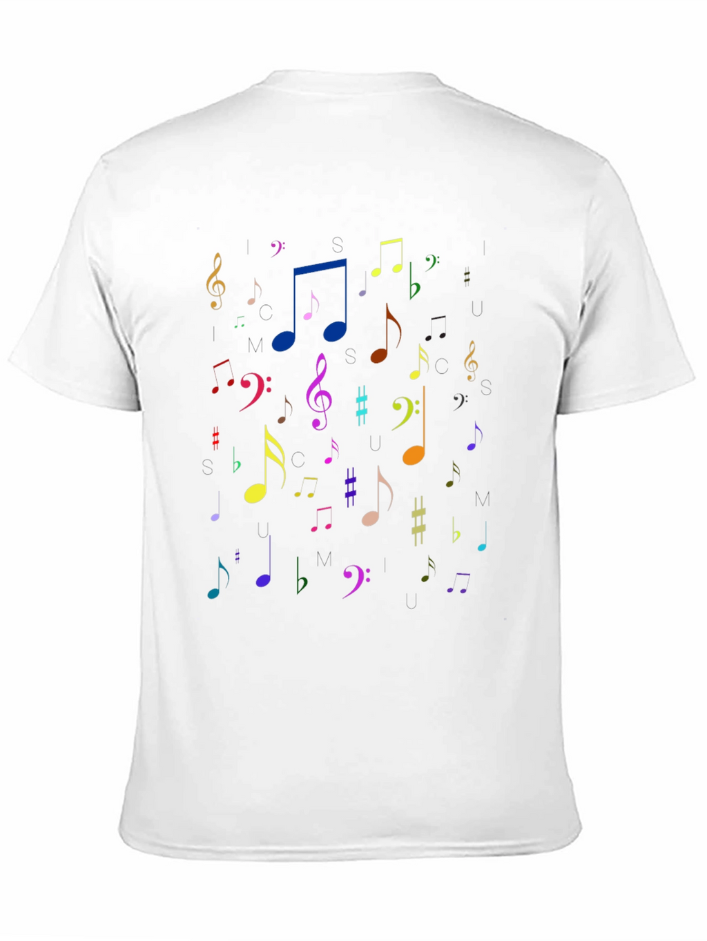 Musical Notes Black T-Shirt