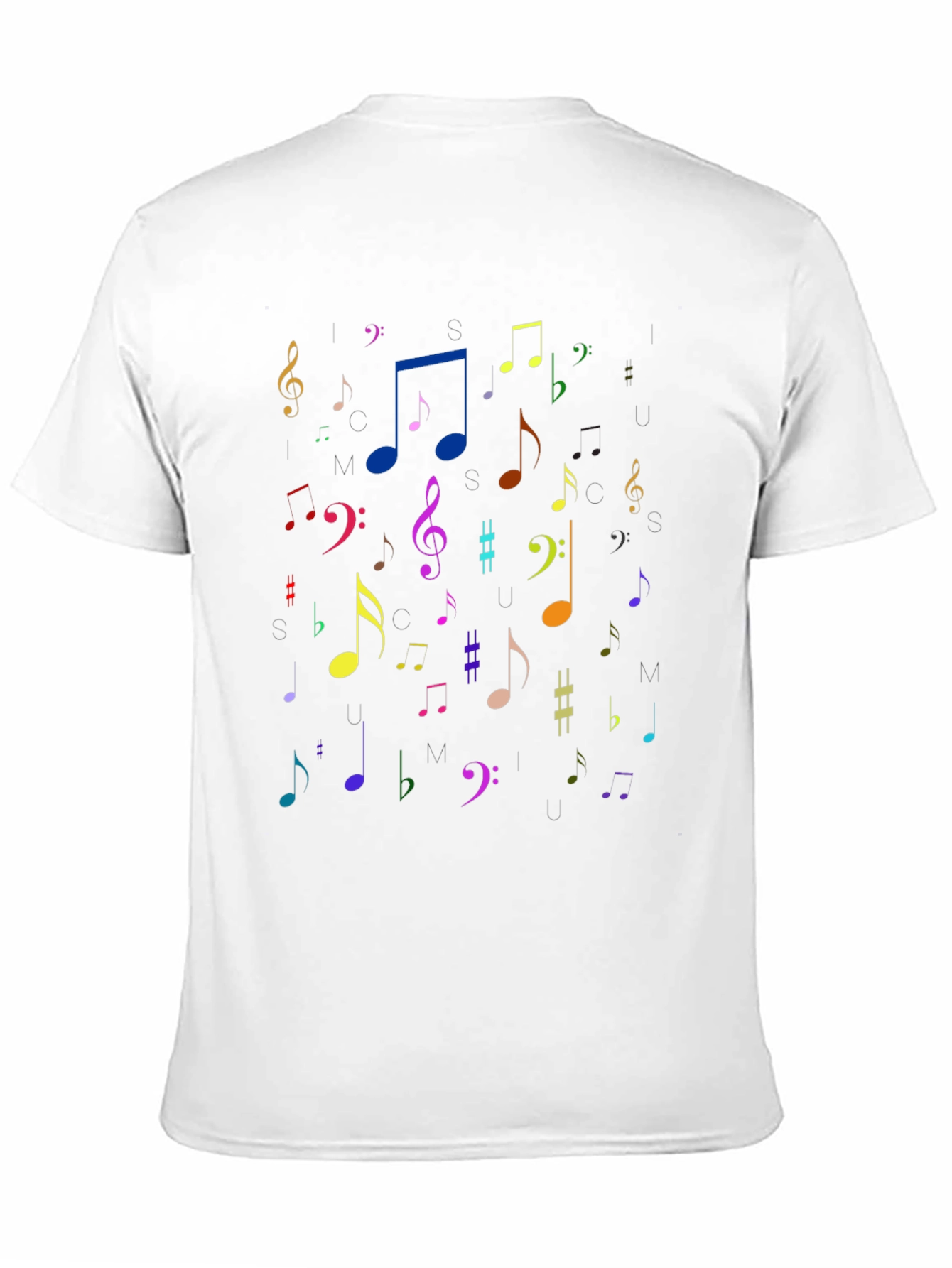 Musical Notes Black T-Shirt