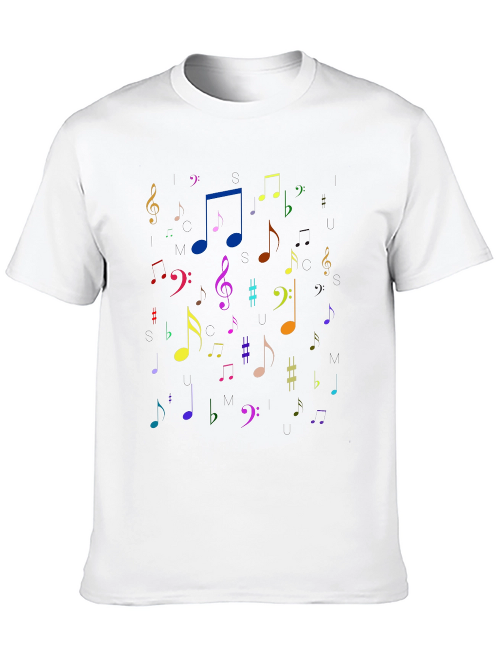 Musical Notes Black T-Shirt