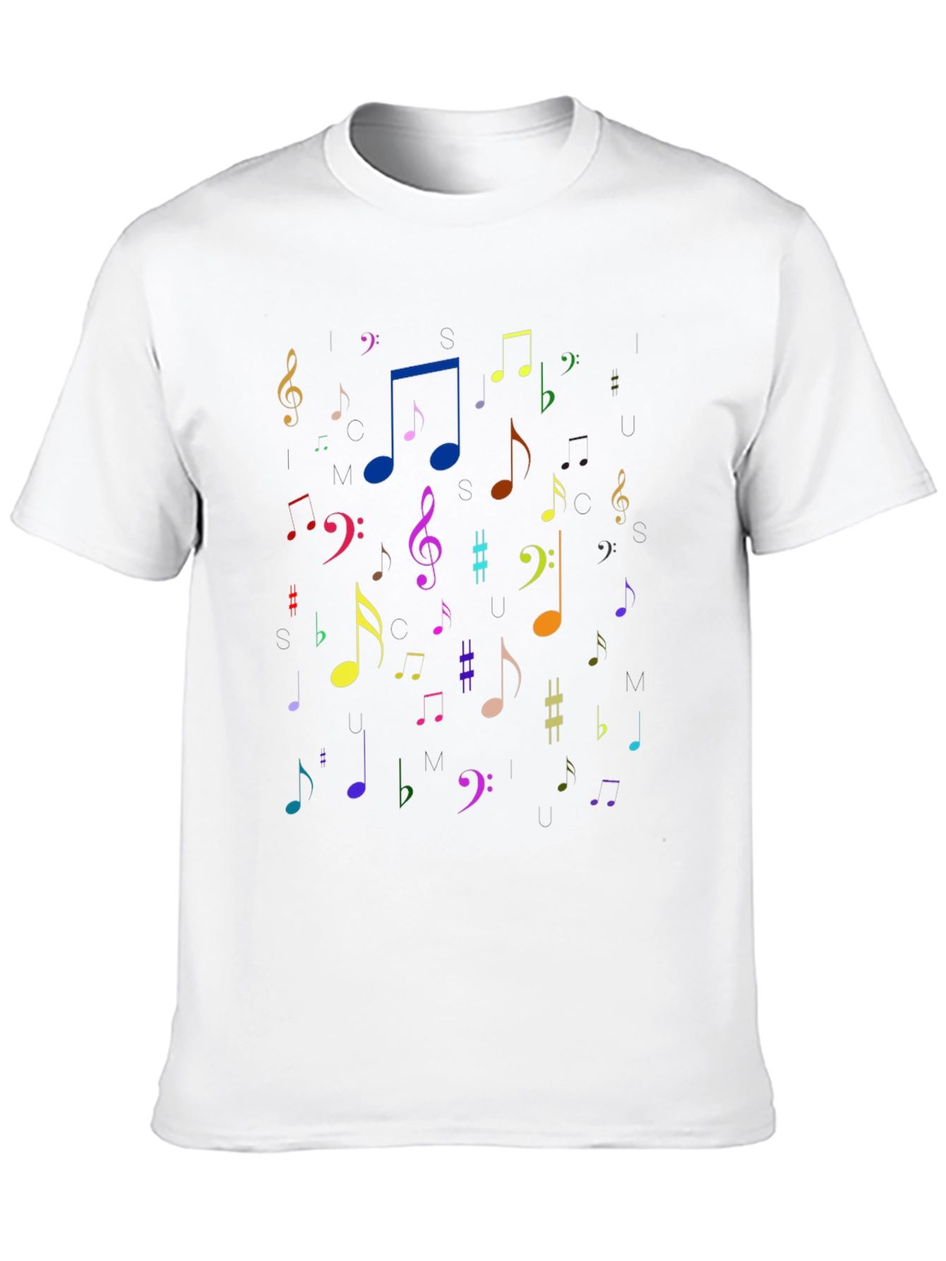 Musical Notes Black T-Shirt