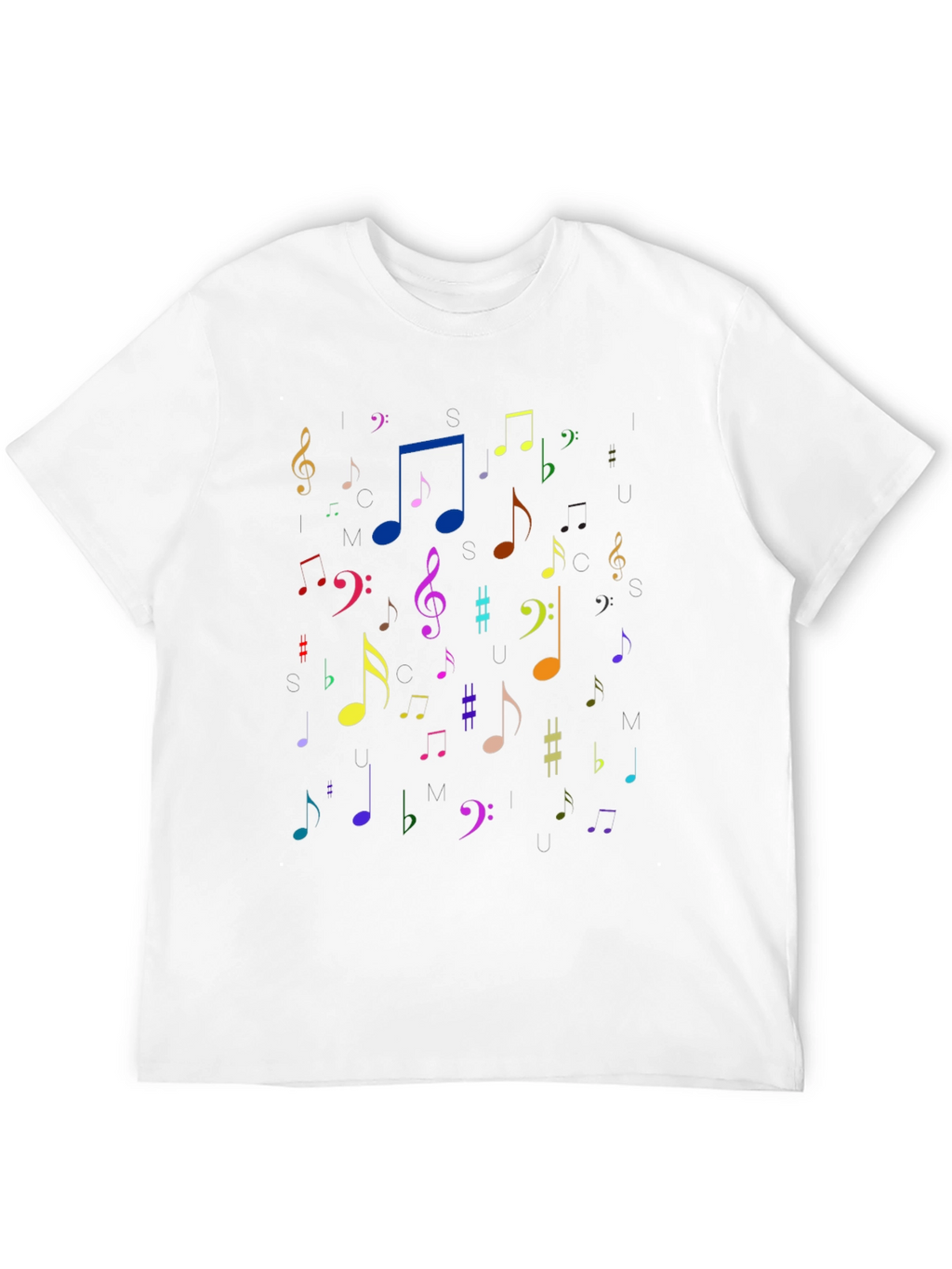 Musical Notes Black T-Shirt