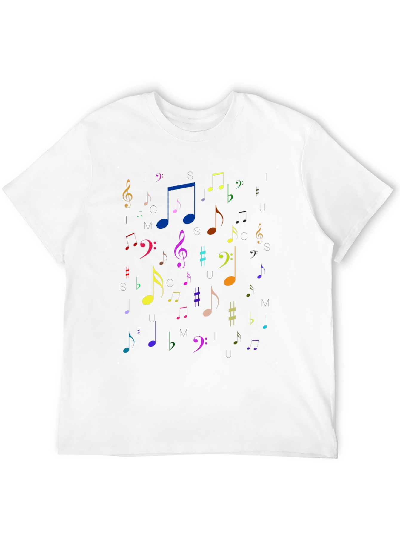 Musical Notes Black T-Shirt