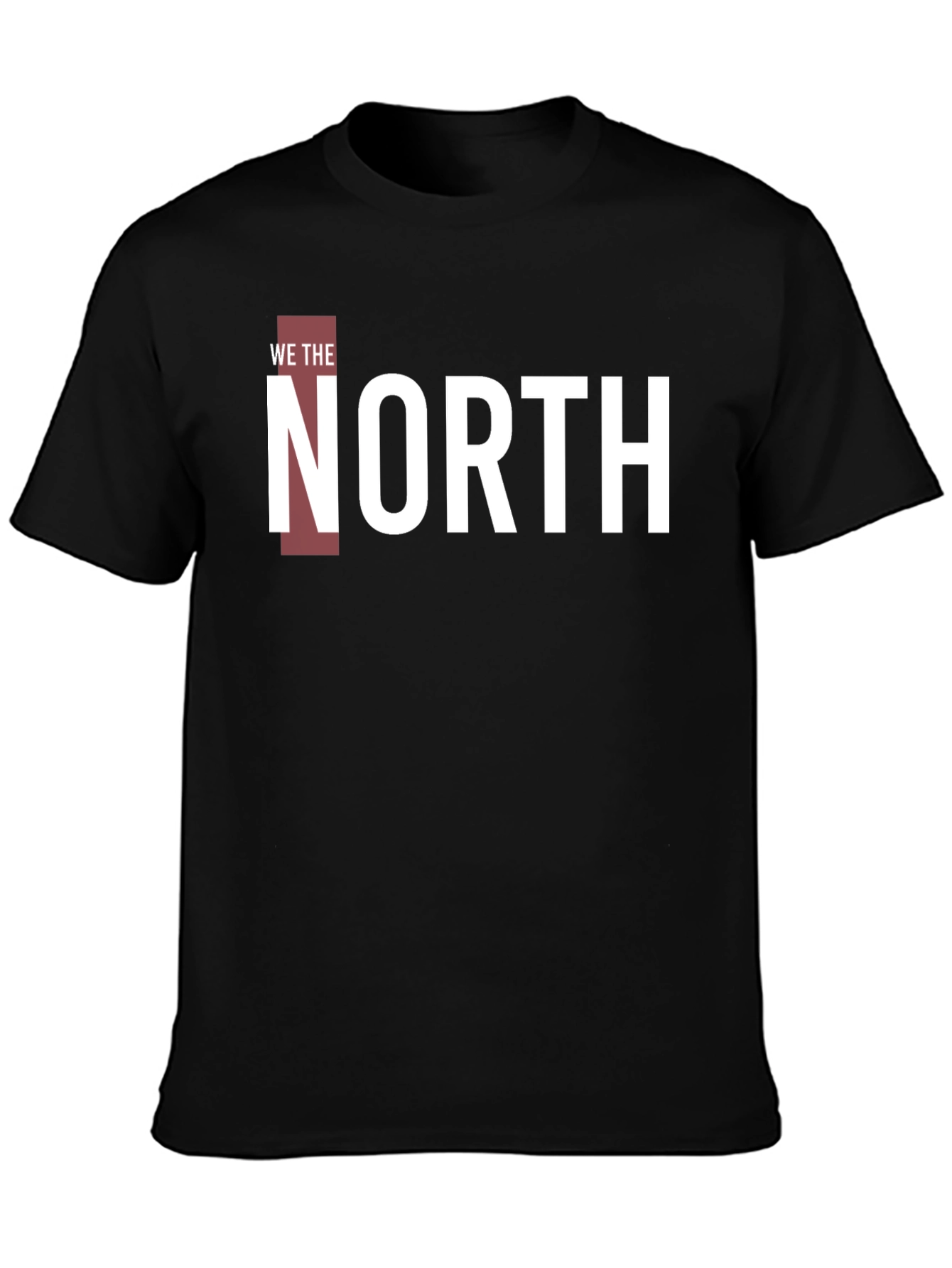 We The North T-Shirt - Black Cotton Blend
