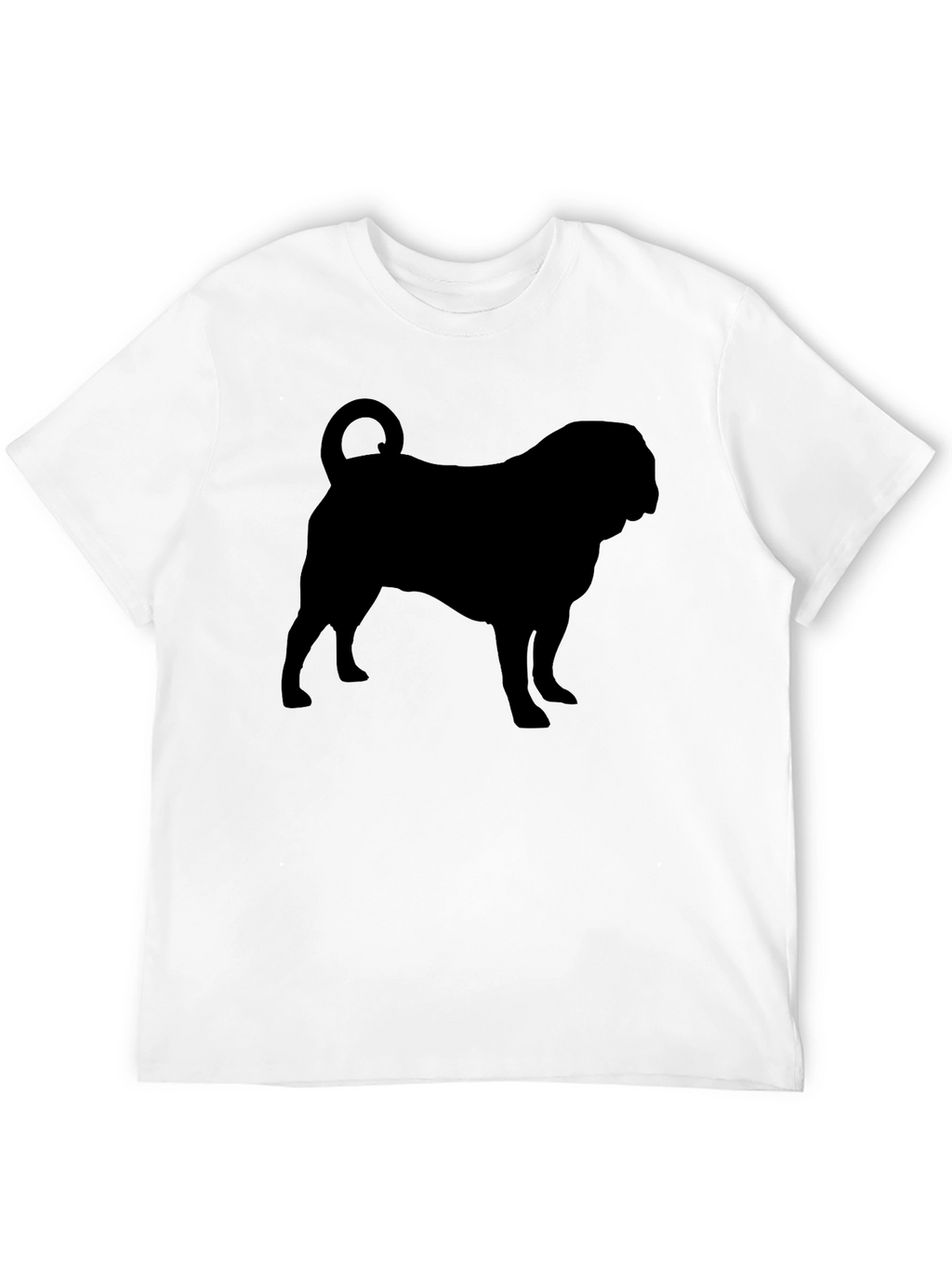 Pug Silhouette Black T-Shirt