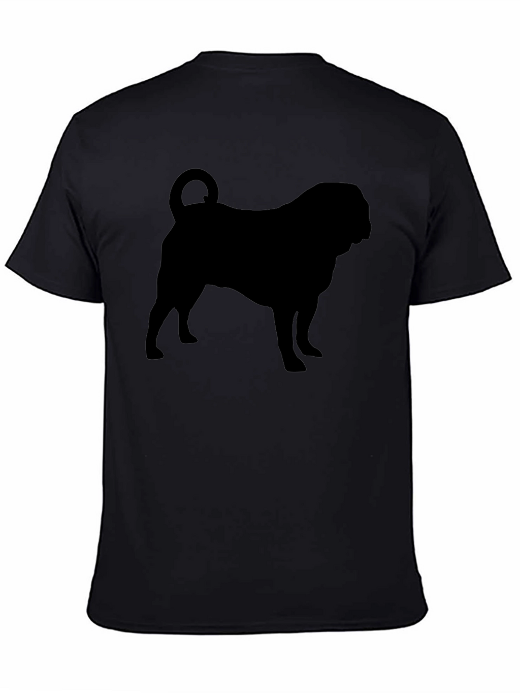 Pug Silhouette Black T-Shirt