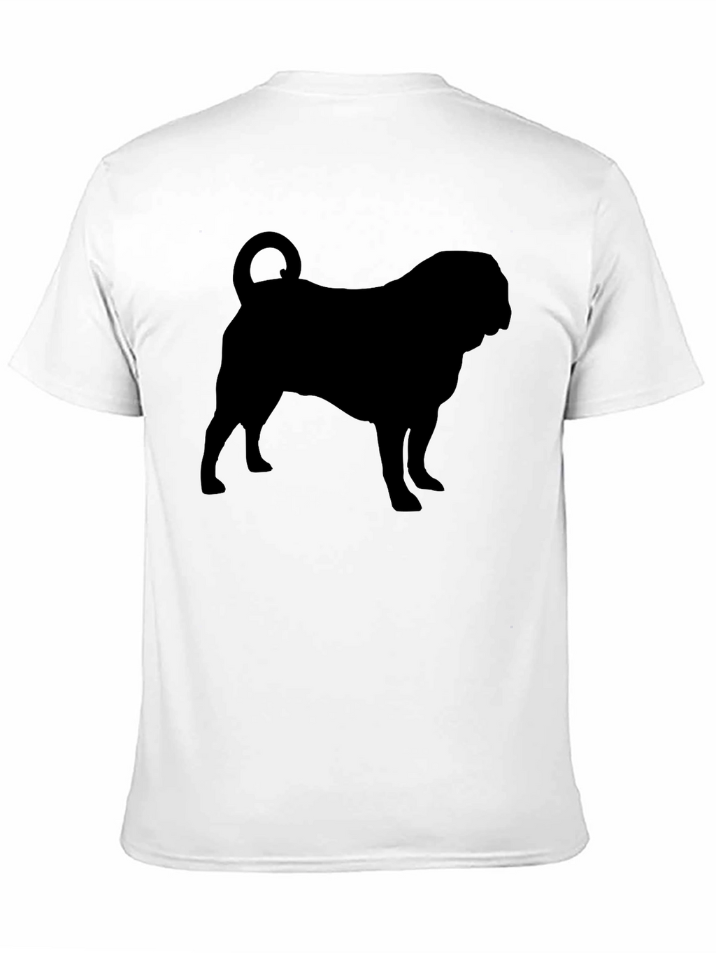 Pug Silhouette Black T-Shirt