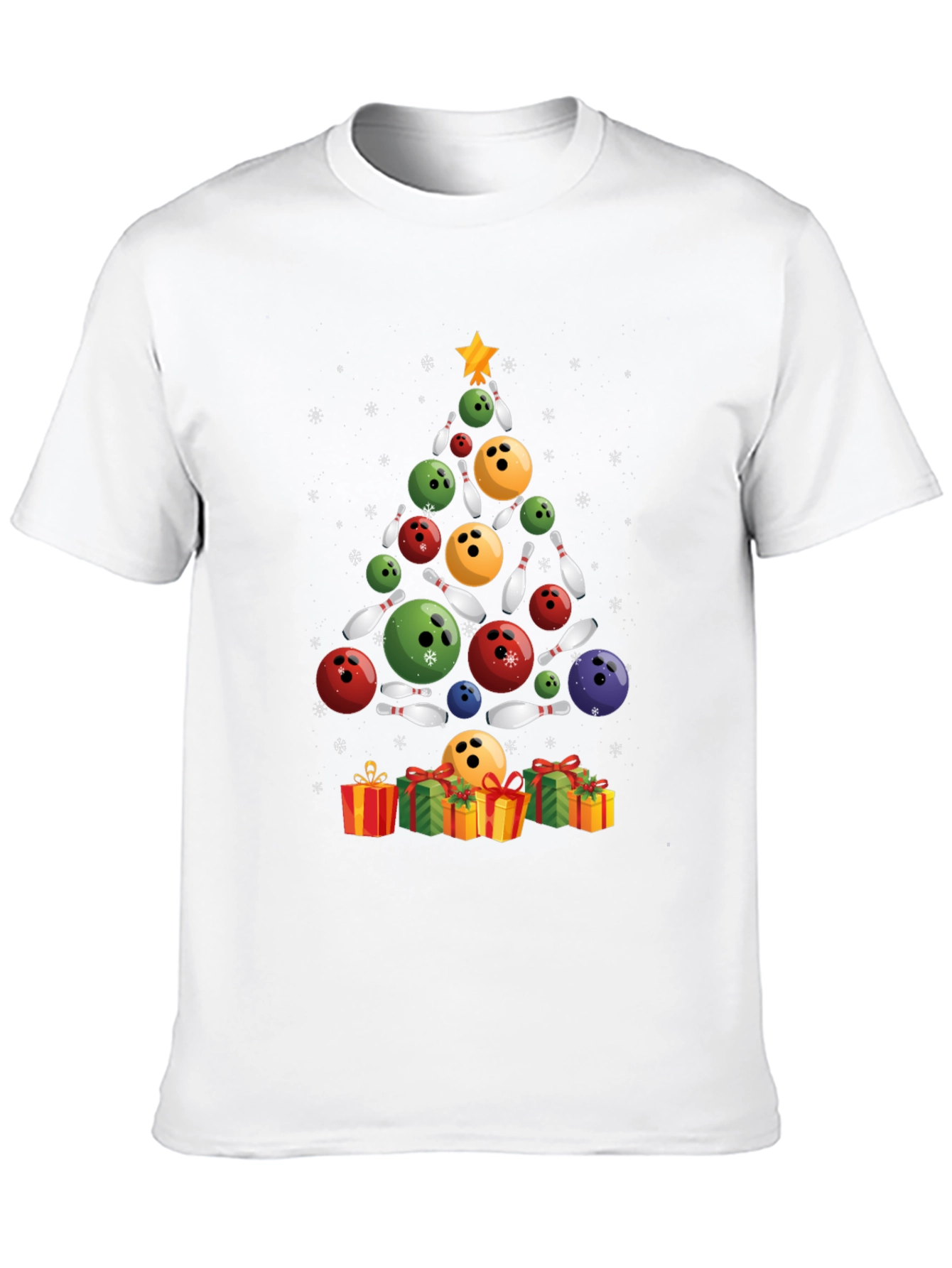 Bowling Christmas Tree T-Shirt