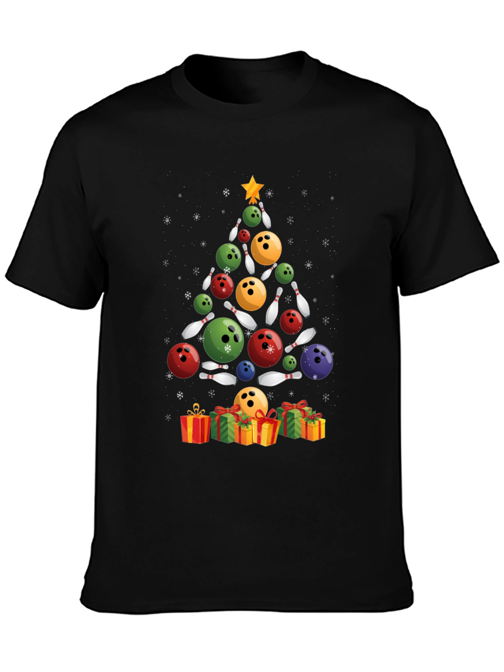 Bowling Christmas Tree T-Shirt