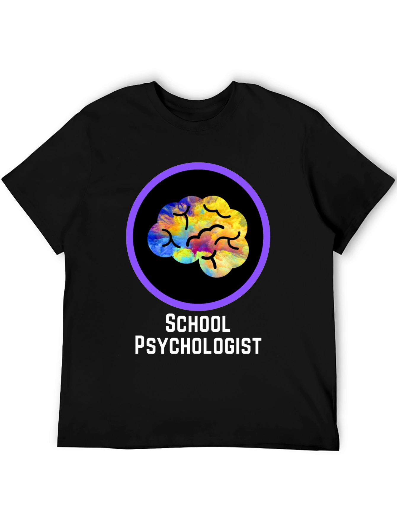 School Psychologist T-Shirt - Brain Design