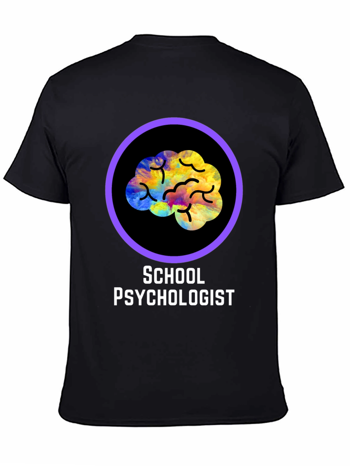 School Psychologist T-Shirt - Brain Design