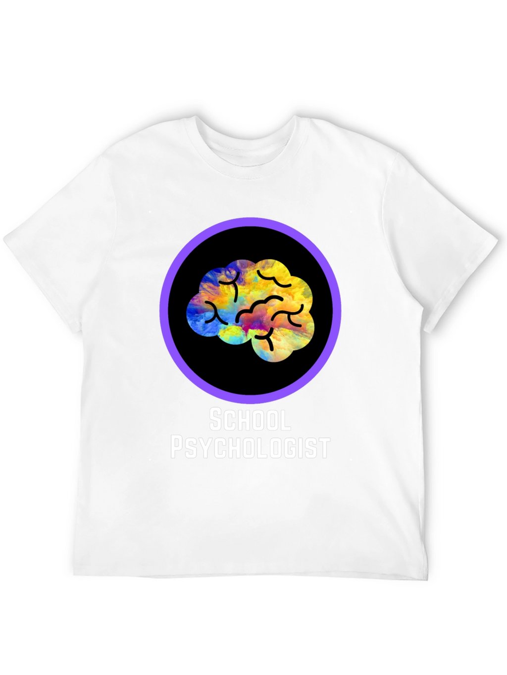 School Psychologist T-Shirt - Brain Design