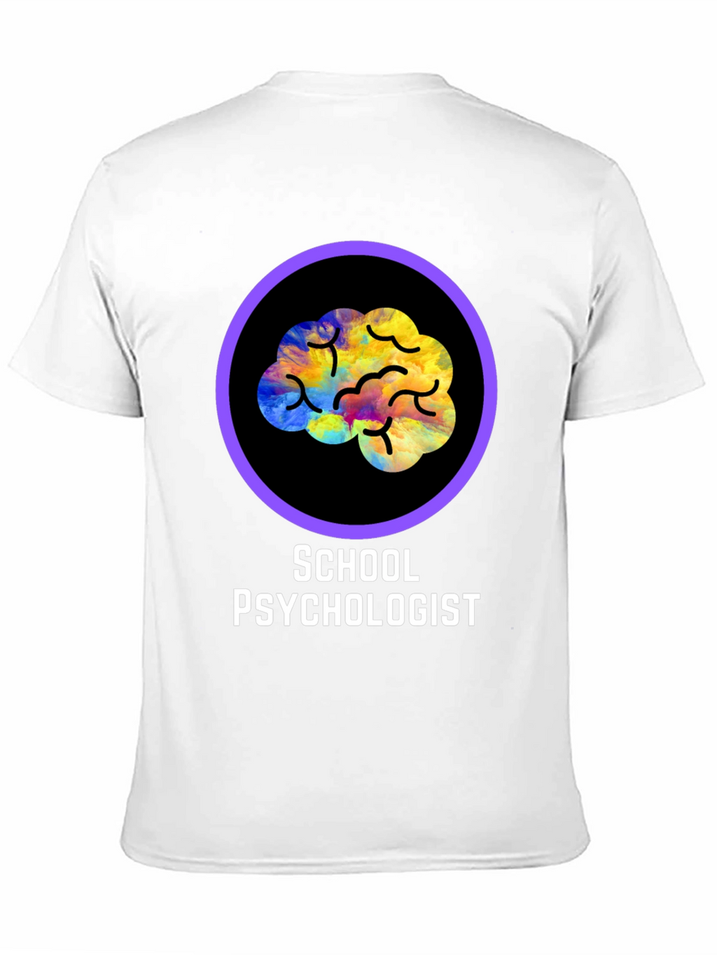School Psychologist T-Shirt - Brain Design