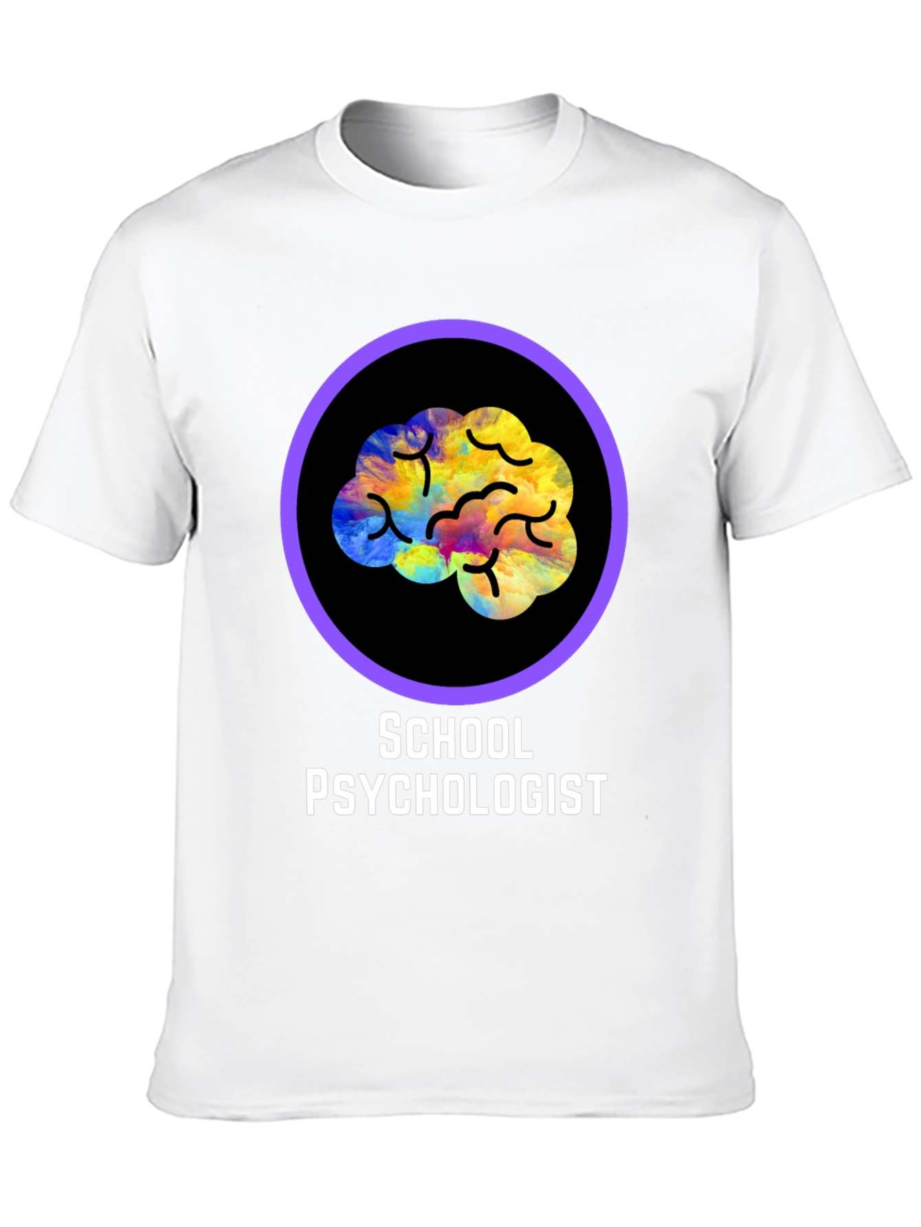 School Psychologist T-Shirt - Brain Design