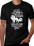 Dog Hair Glitter Cavalier King T-Shirt
