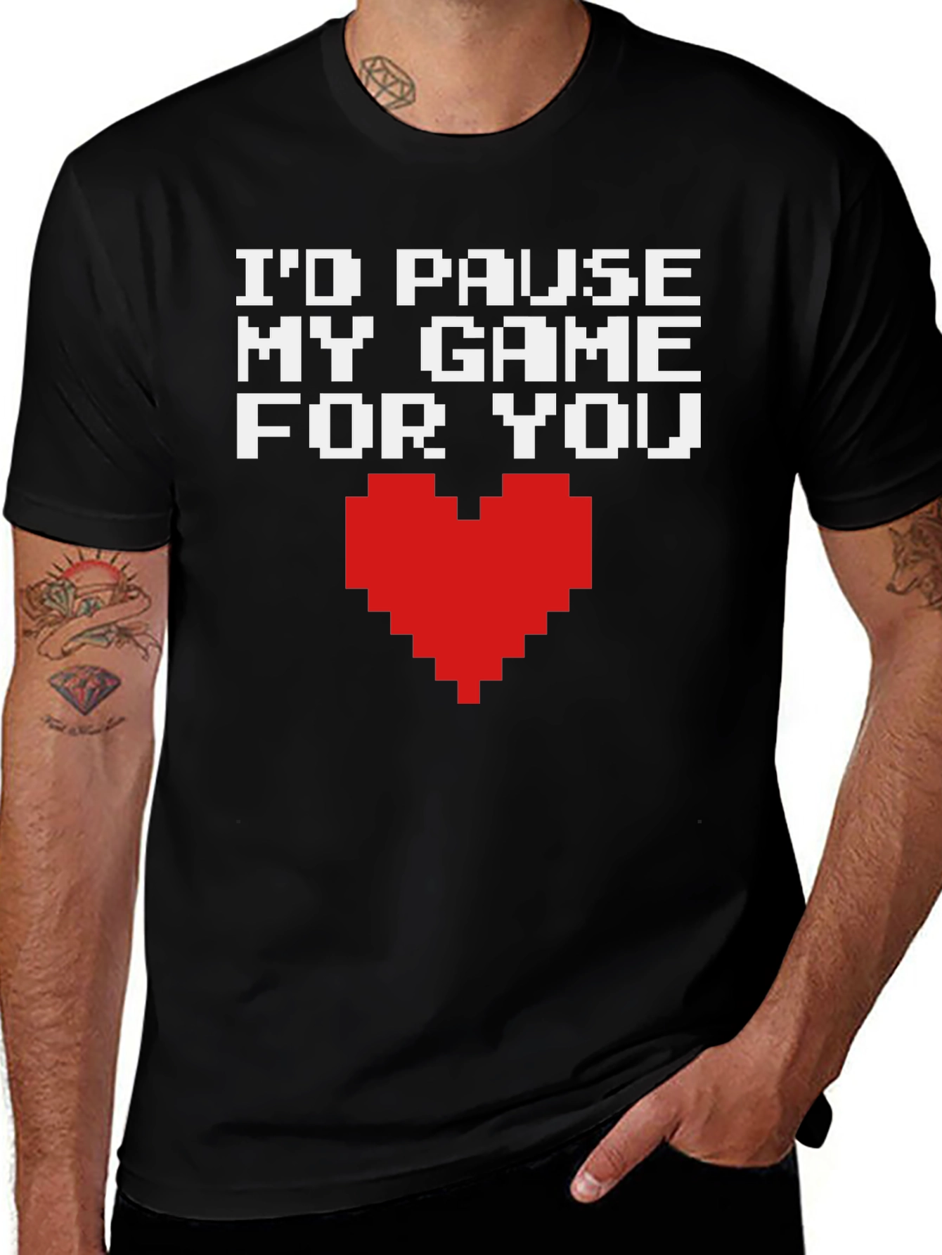 Gamer Love T-Shirt - Id Pause My Game For You