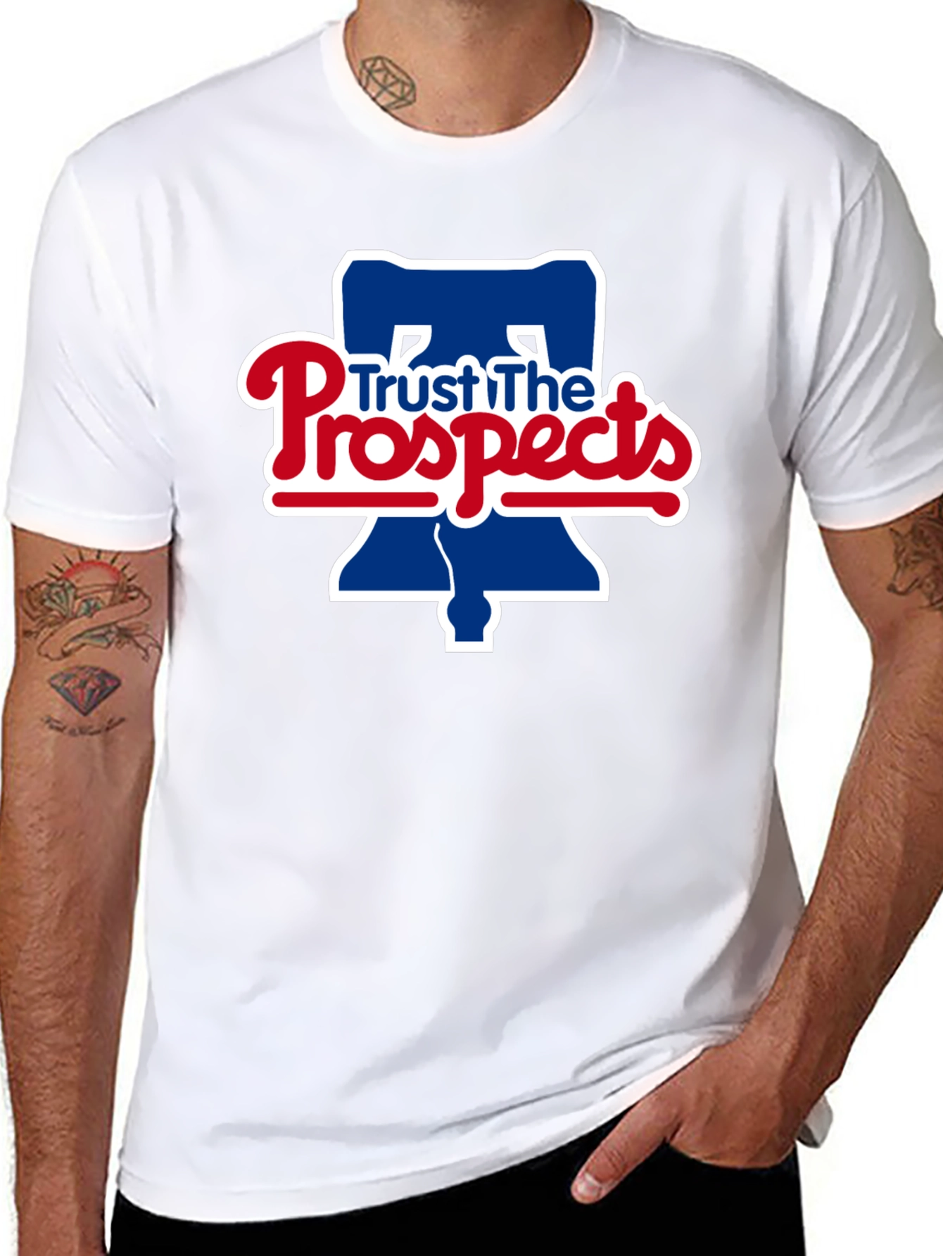 Trust The Prospects Phillies Baseball Black T-Shirt