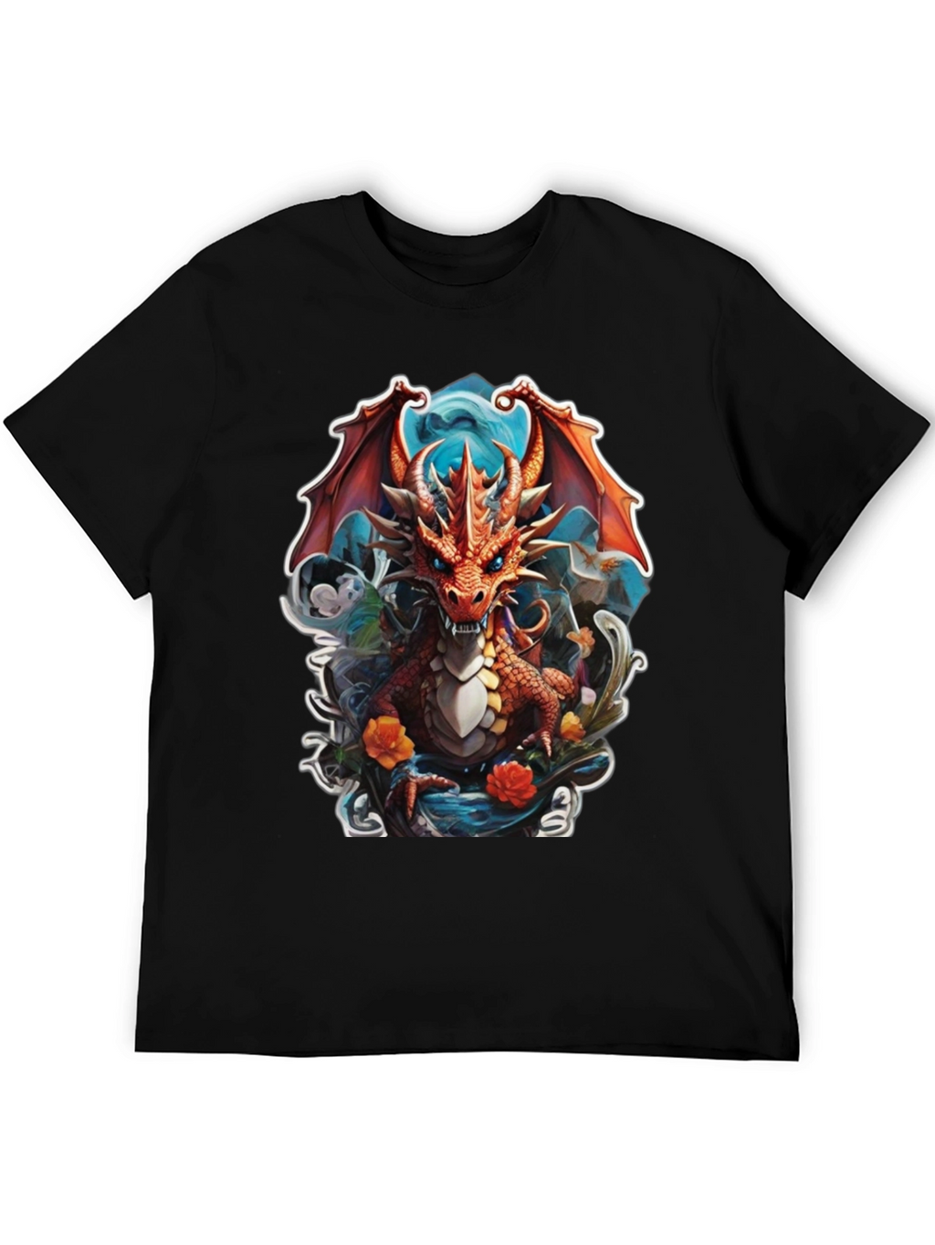 Dragon Graphic Tee - Fantasy Art Shirt
