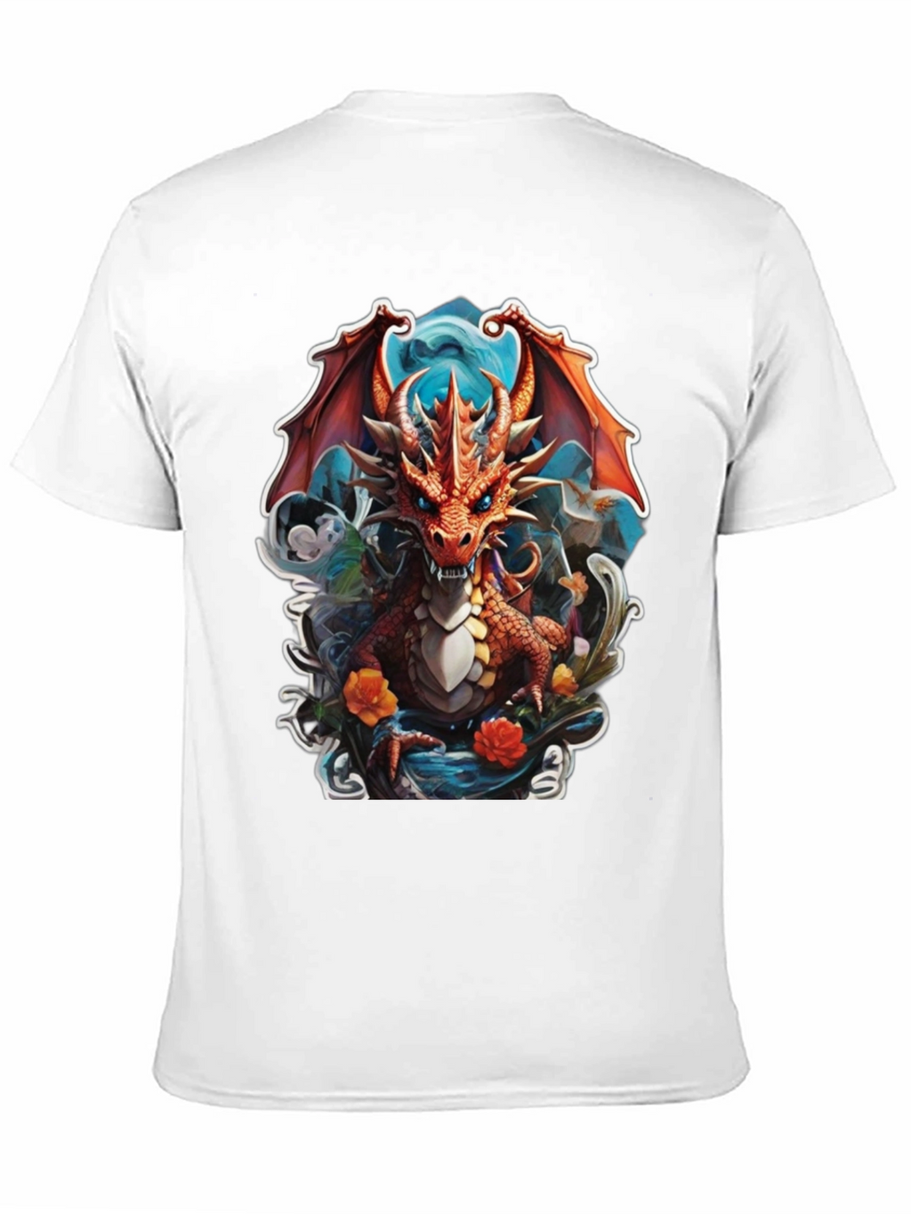 Dragon Graphic Tee - Fantasy Art Shirt