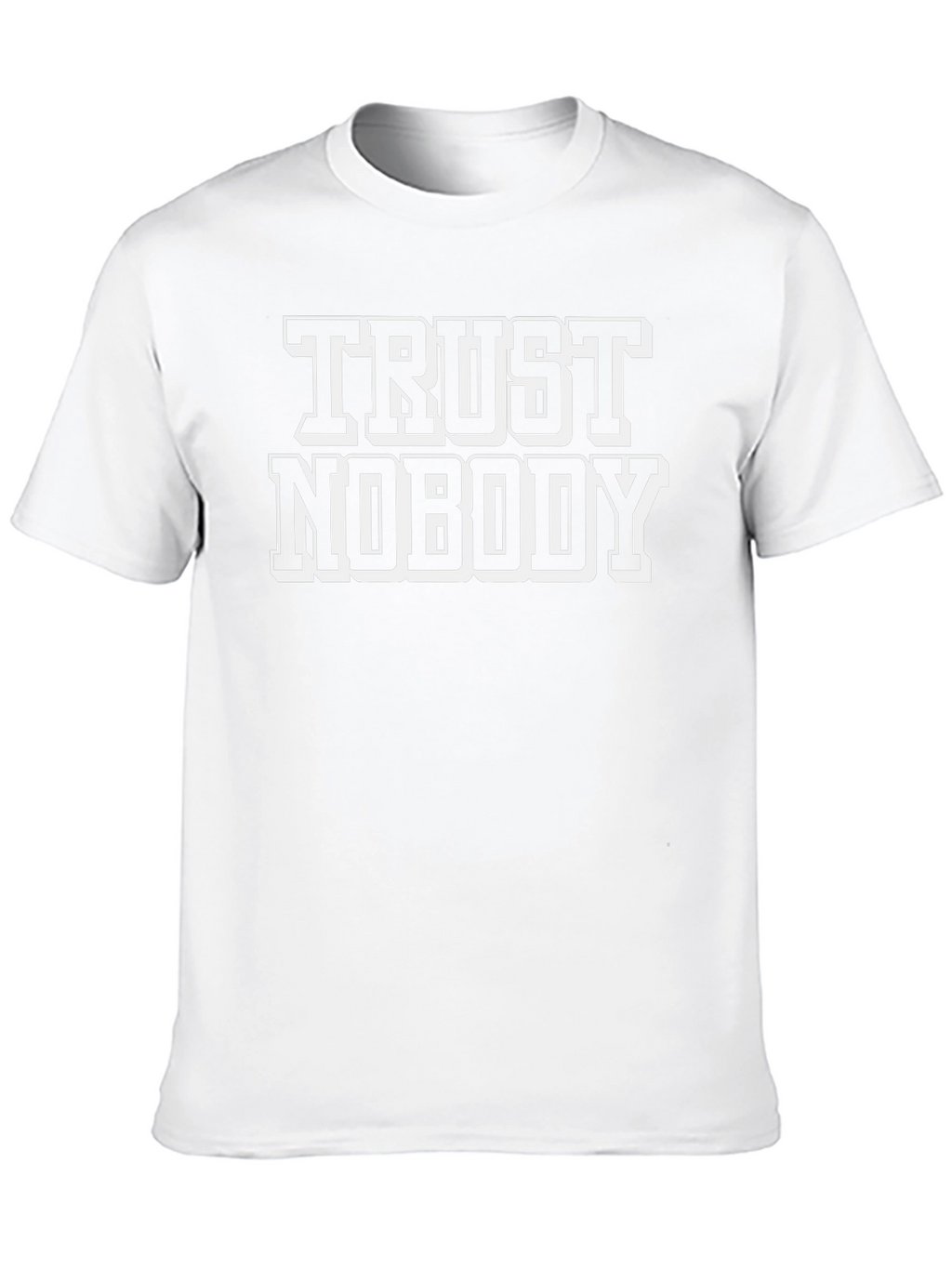 Trust Nobody Graphic Print Black T-Shirt