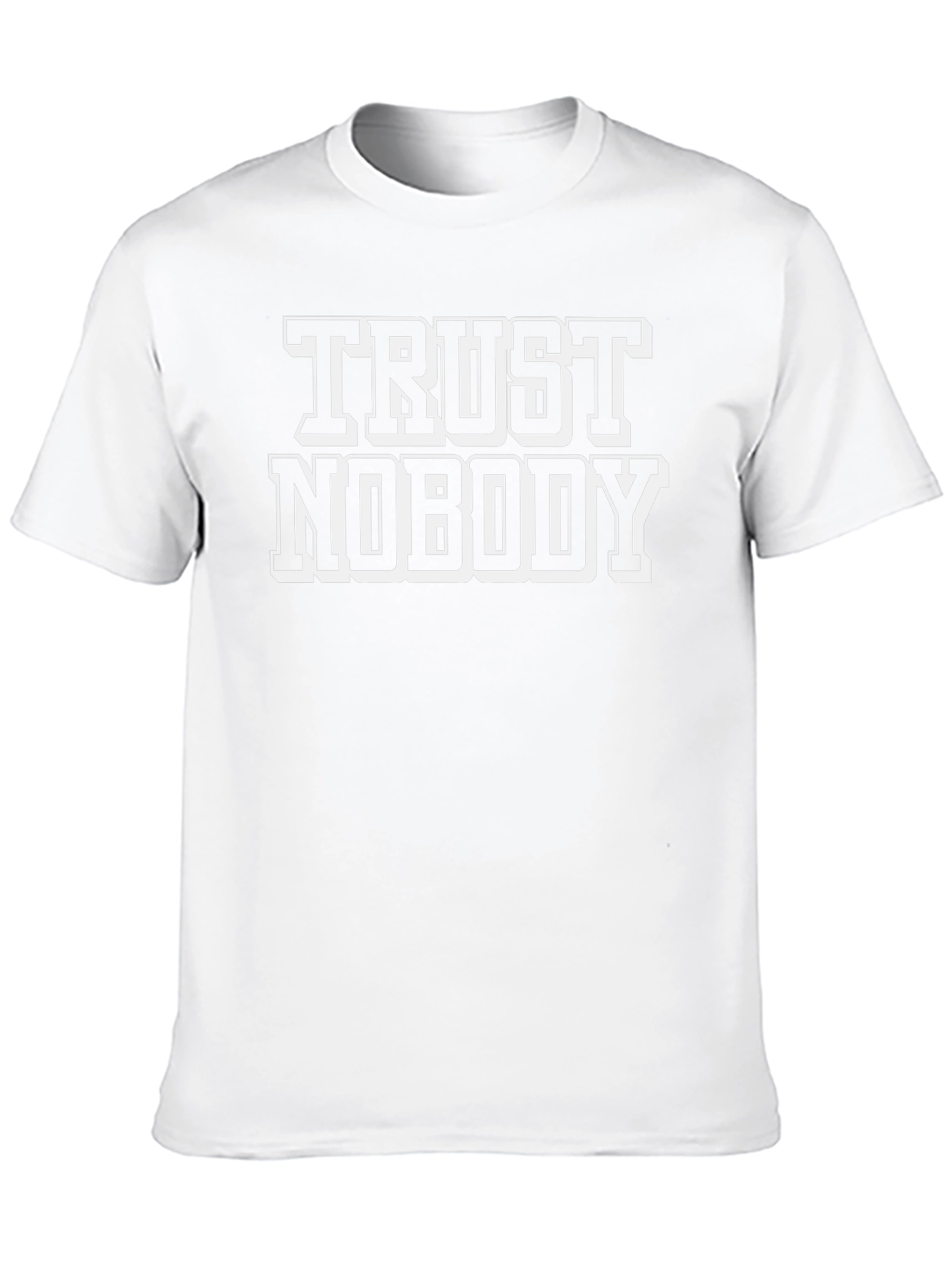 Trust Nobody Graphic Print Black T-Shirt