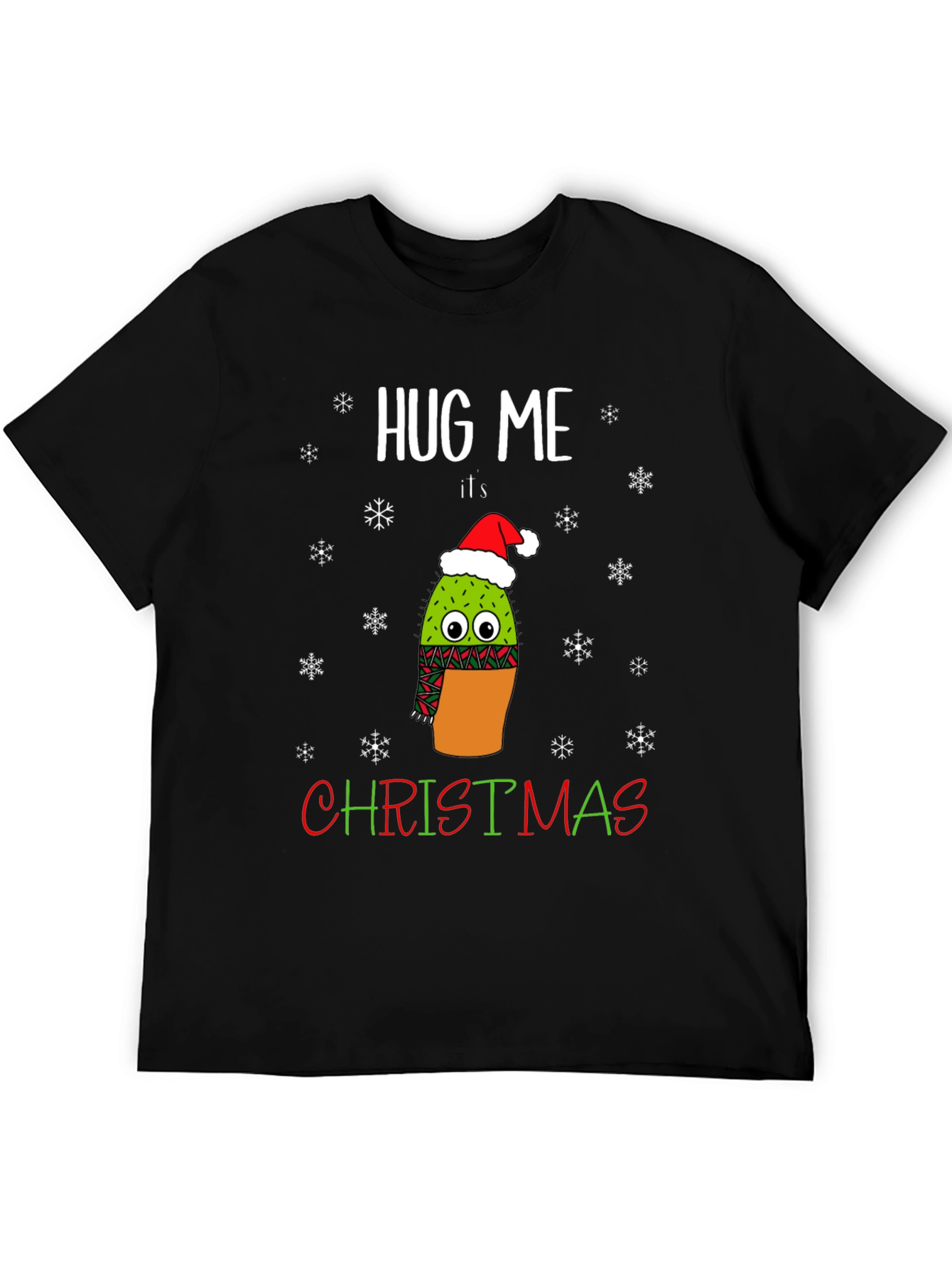 Hug Me Its Christmas Cactus T-Shirt