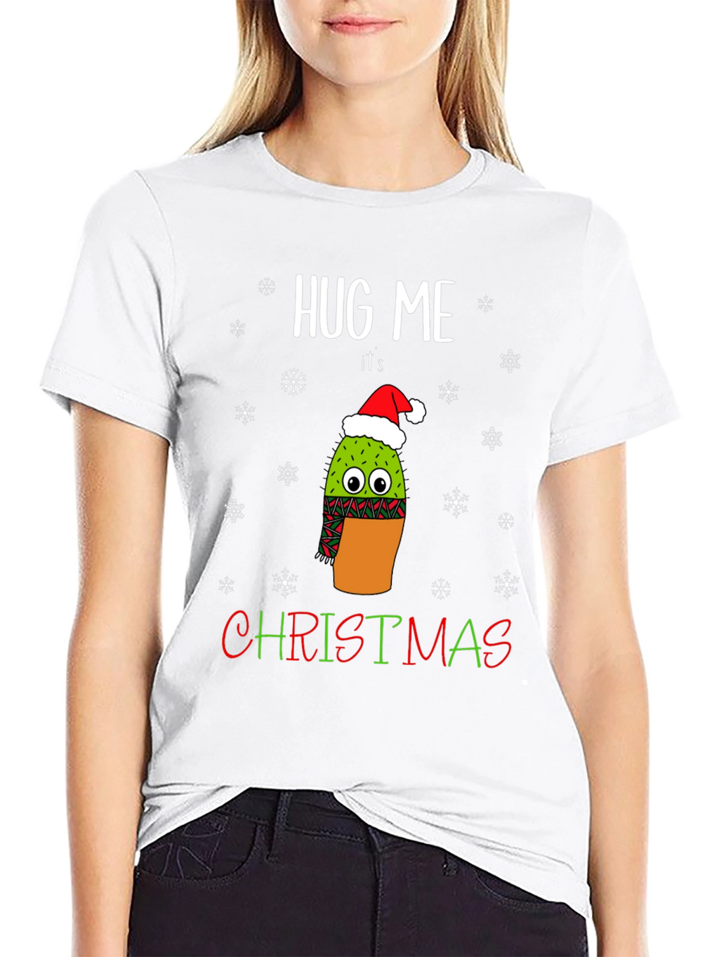 Hug Me Its Christmas Cactus T-Shirt