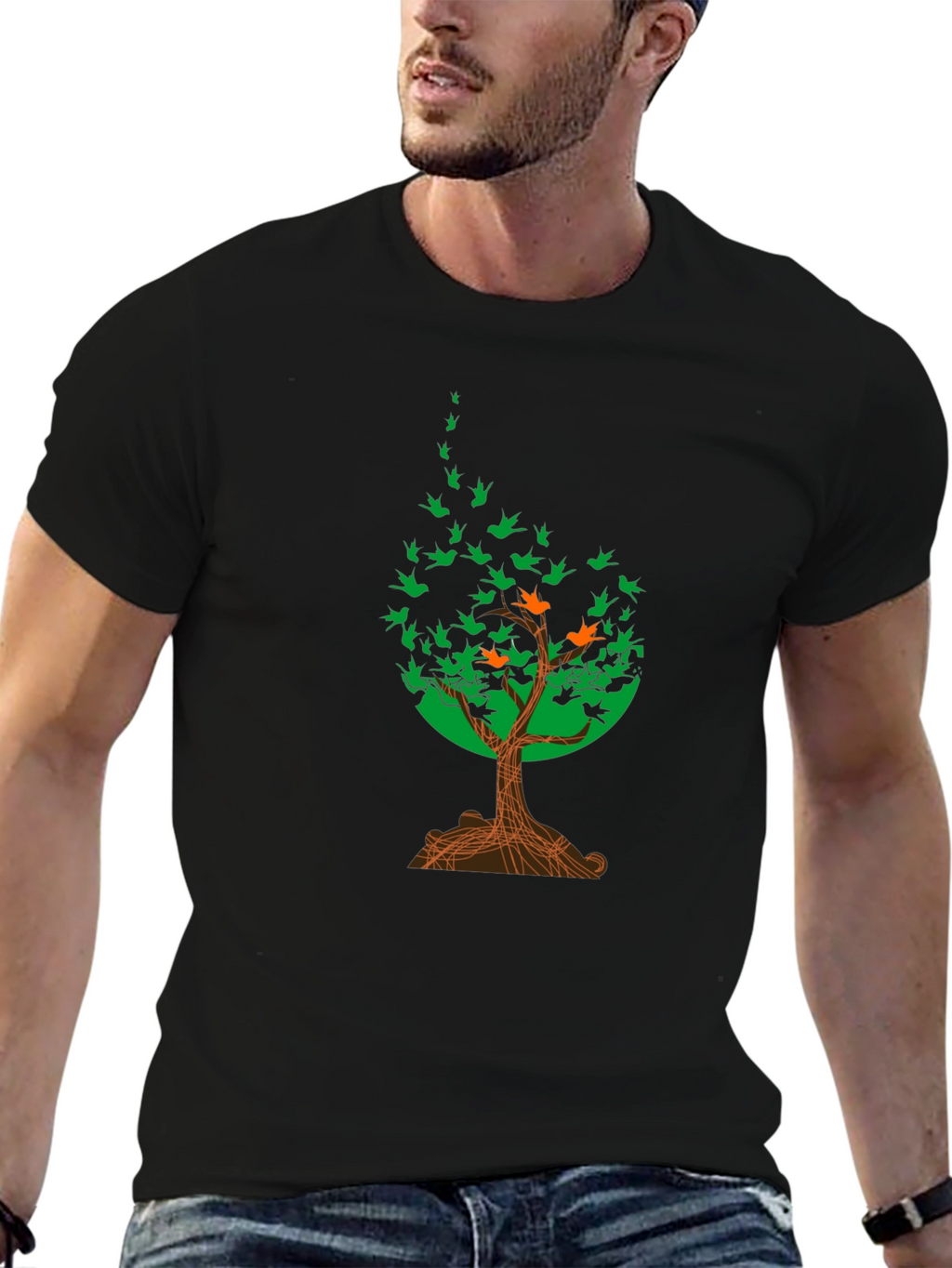 Natures Flight T-Shirt: Tree of Birds Design