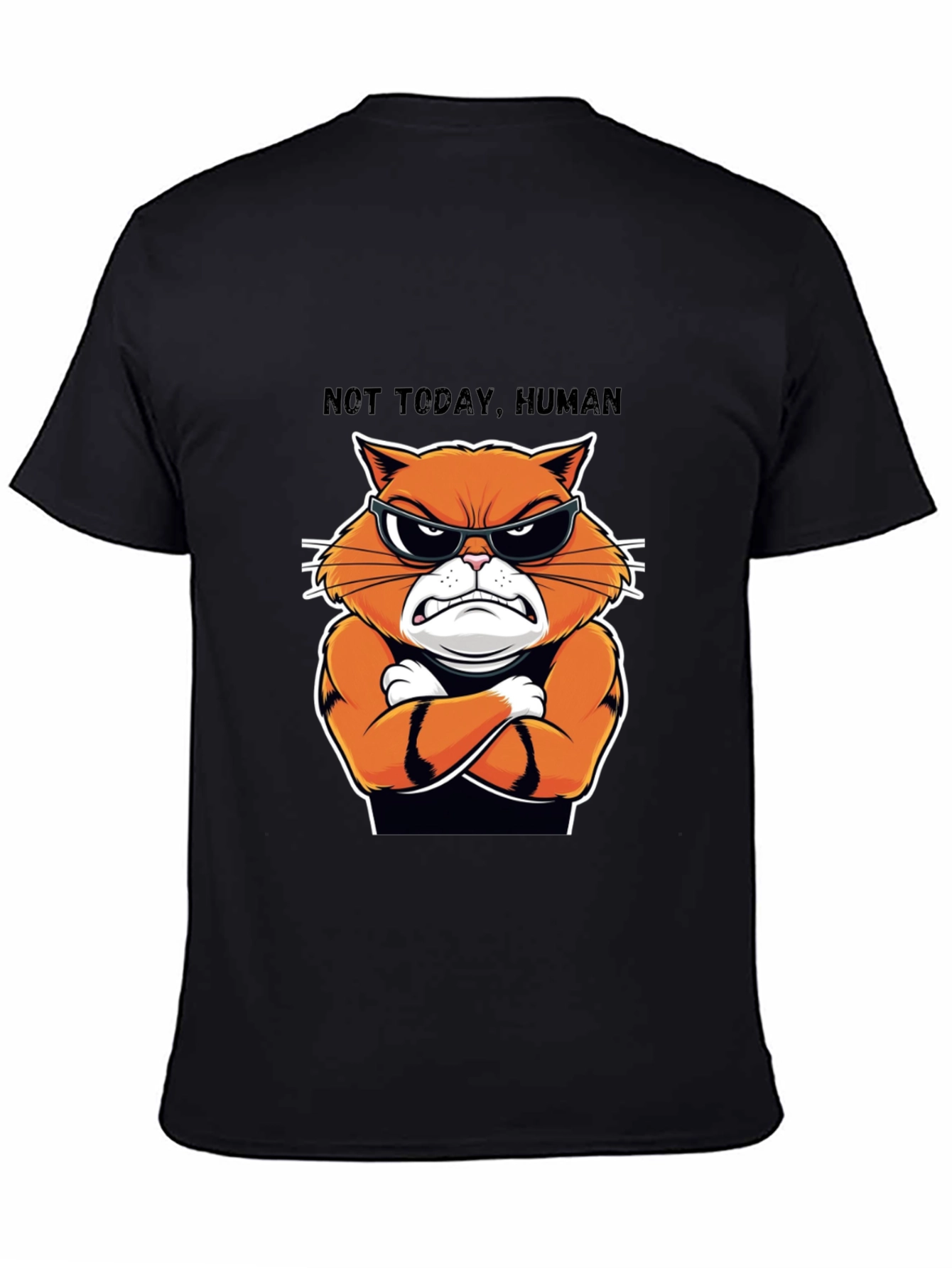 Not Today Human Cat T-Shirt - Funny Feline Tee