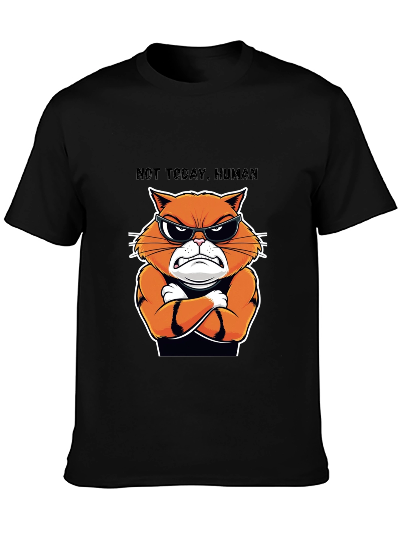 Not Today Human Cat T-Shirt - Funny Feline Tee