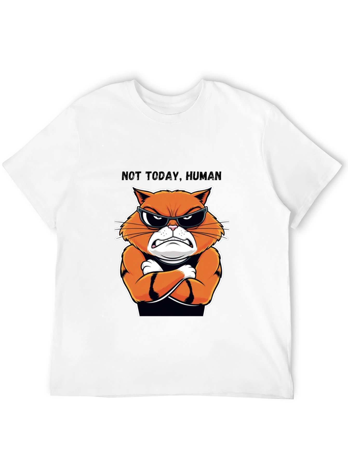 Not Today Human Cat T-Shirt - Funny Feline Tee