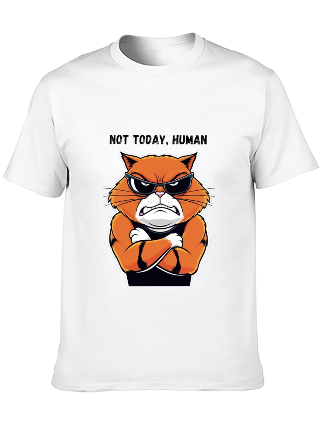 Not Today Human Cat T-Shirt - Funny Feline Tee