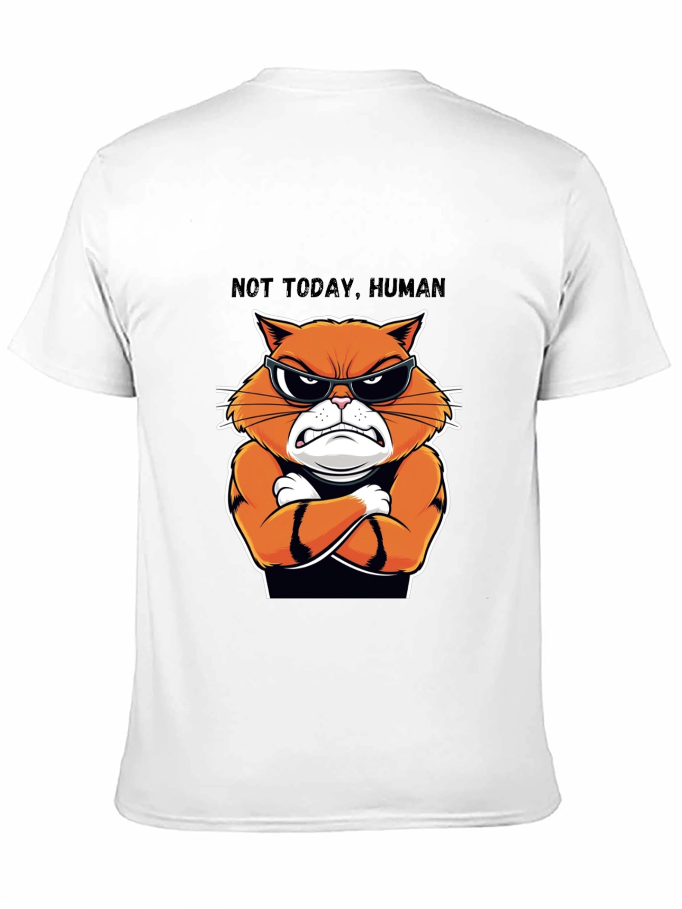 Not Today Human Cat T-Shirt - Funny Feline Tee