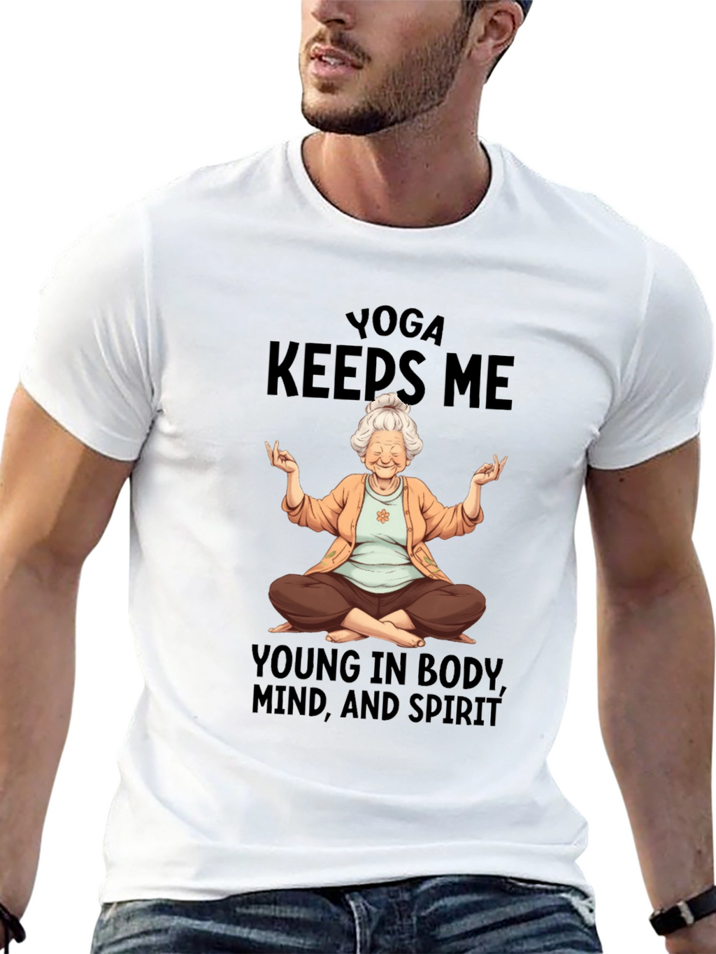Yoga Keeps Me Young Graphic T-Shirt
