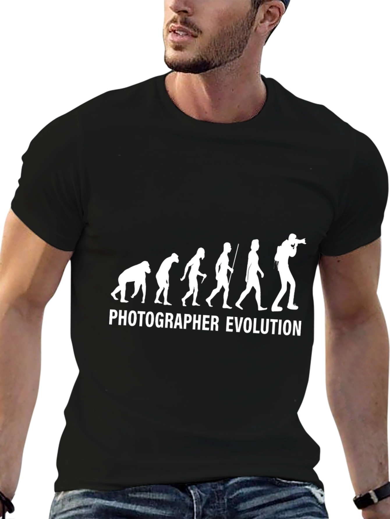 Photographer Evolution Graphic Tee - Black