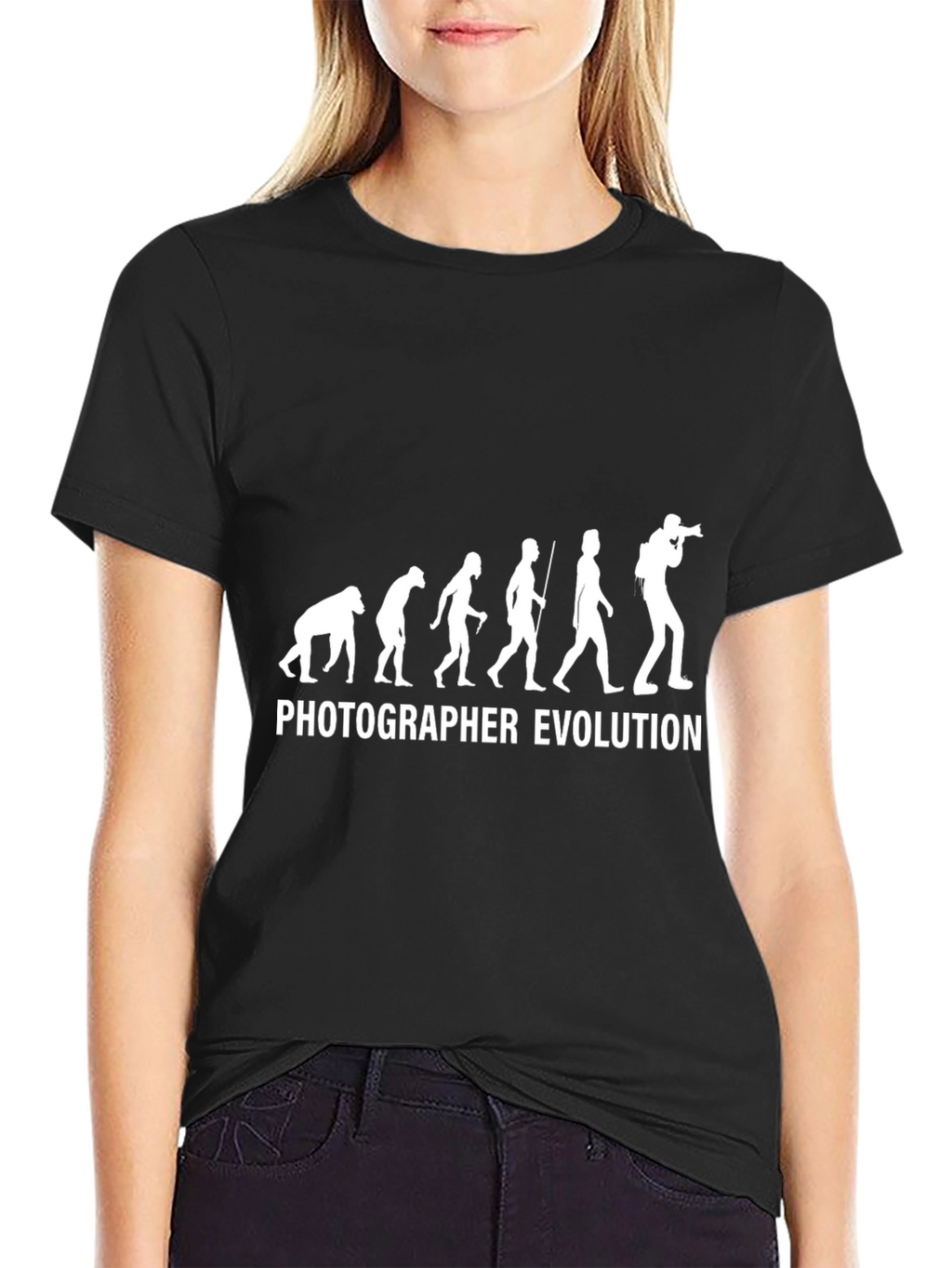 Photographer Evolution Graphic Tee - Black
