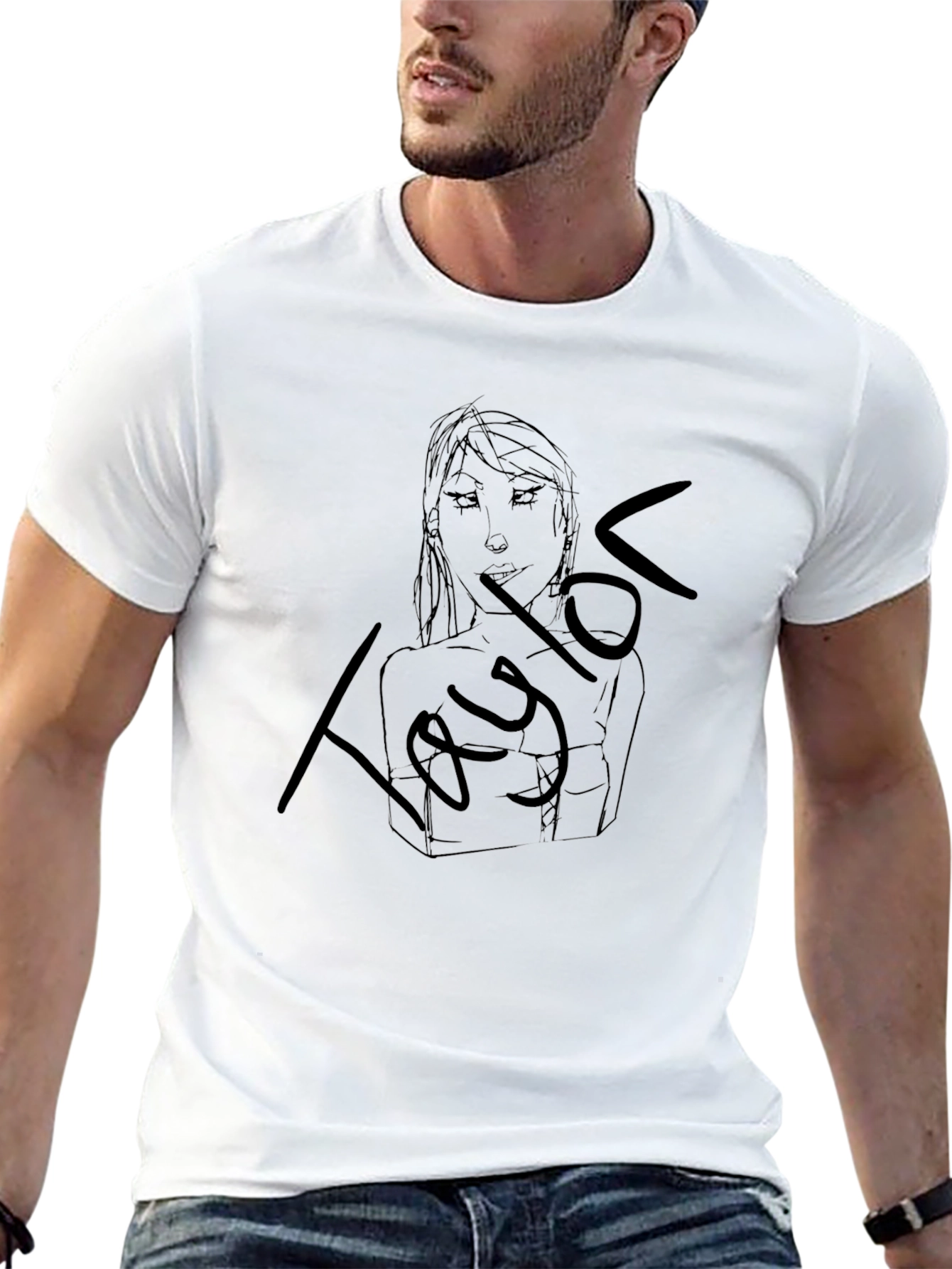Taylor Sketch Black T-Shirt