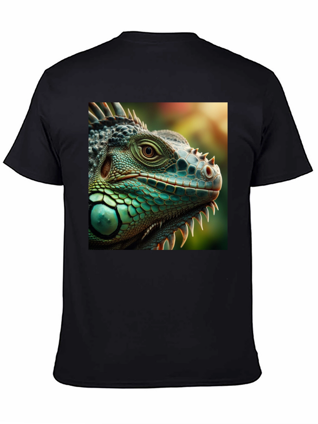 Iguana Graphic Print T-Shirt - Black