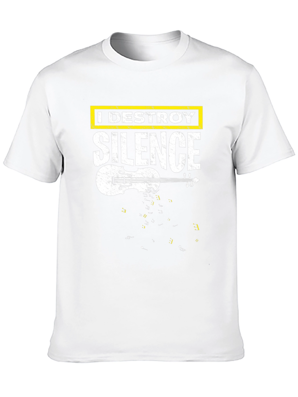 I Destroy Silence Violin Graphic T-Shirt