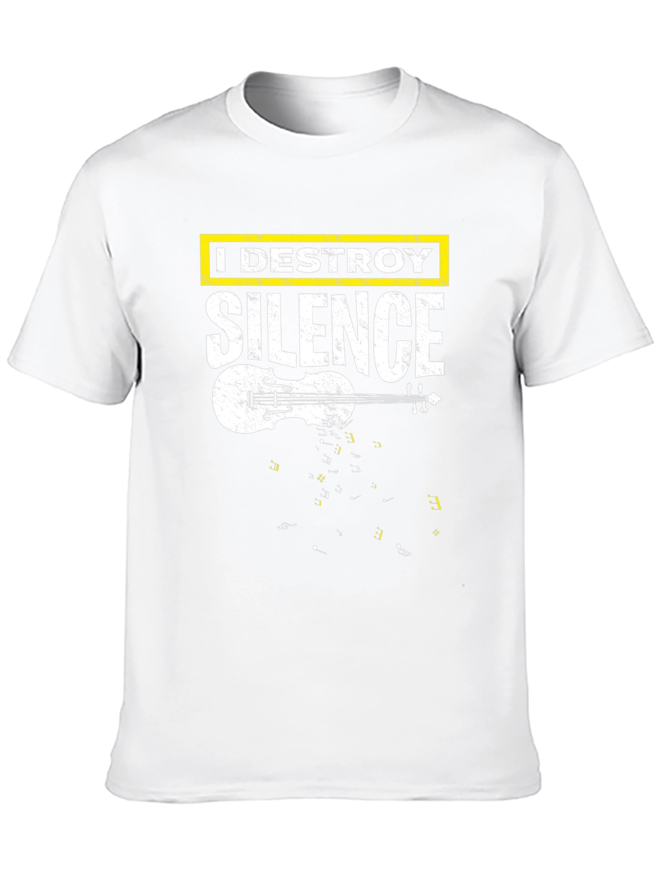 I Destroy Silence Violin Graphic T-Shirt