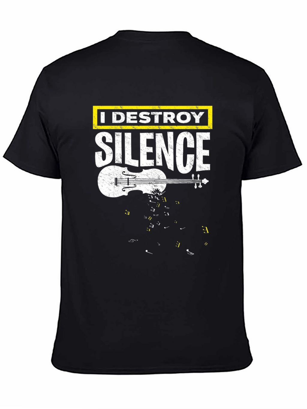 I Destroy Silence Violin Graphic T-Shirt