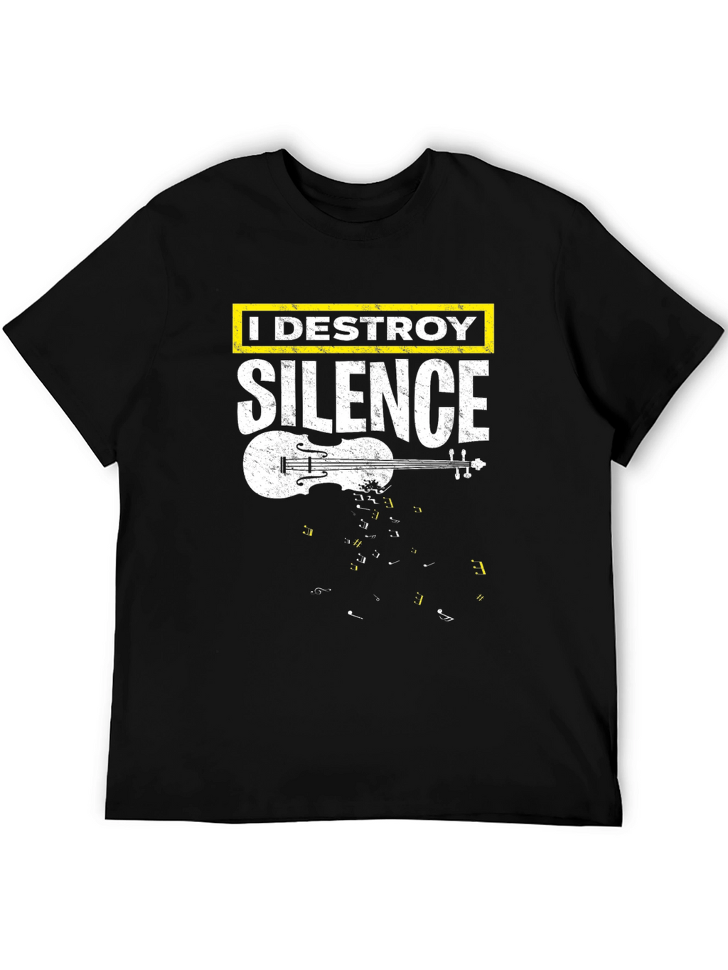I Destroy Silence Violin Graphic T-Shirt