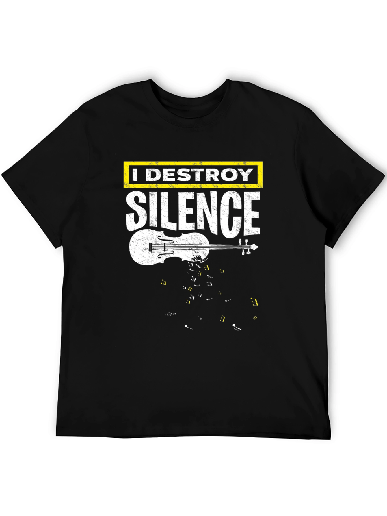 I Destroy Silence Violin Graphic T-Shirt